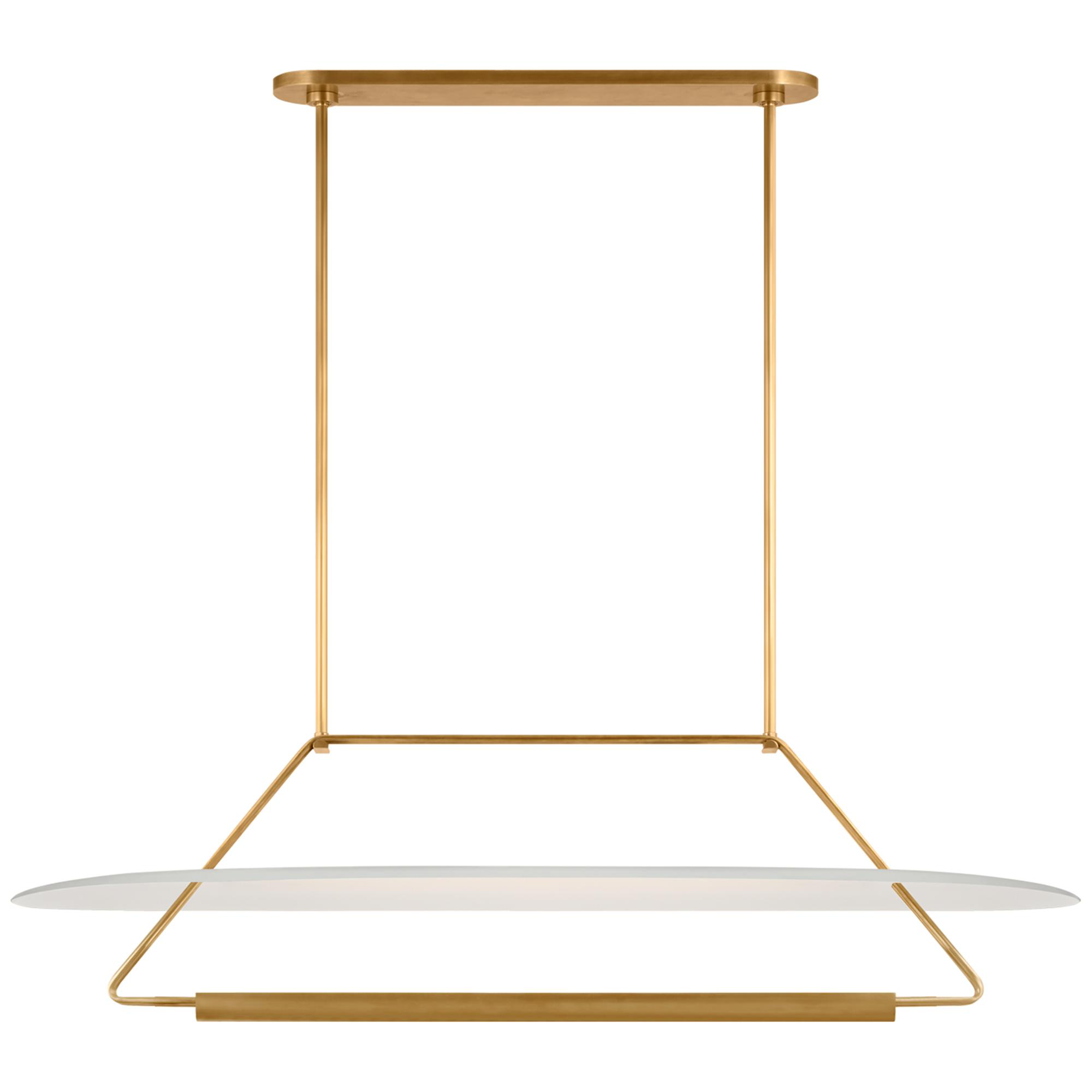 Shown in Antique-Burnished Brass and Matte White finish