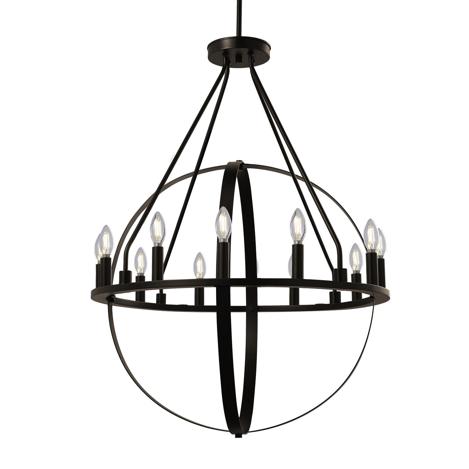 Orbit 32 Inch 12 Light Chandelier by Justice Design Group