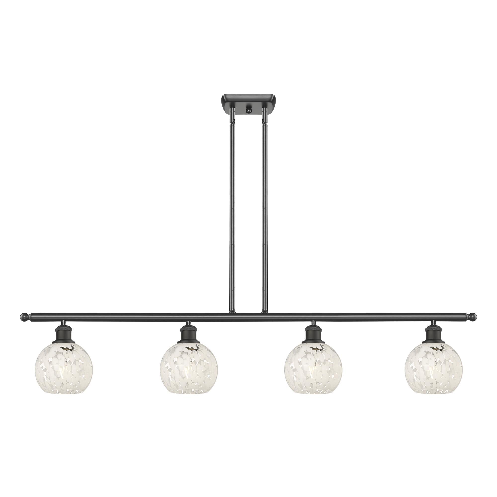 Bruno Marashlian White Mouchette 48 Inch Linear Suspension Light by Innovations Lighting