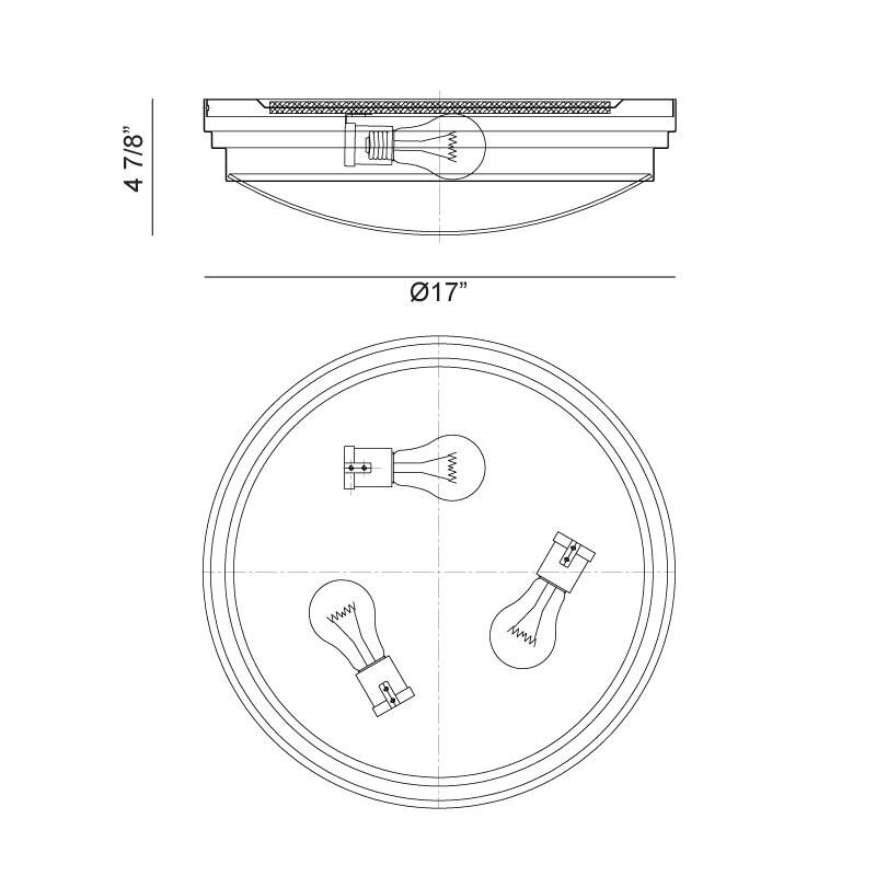 Fresh Colonial 3 Light Flush Mount by Matteo Lighting