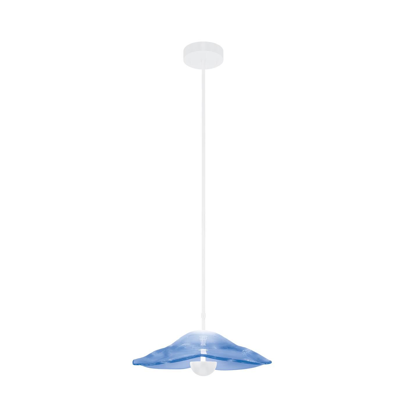 Shown in White finish and False crystal and True glass