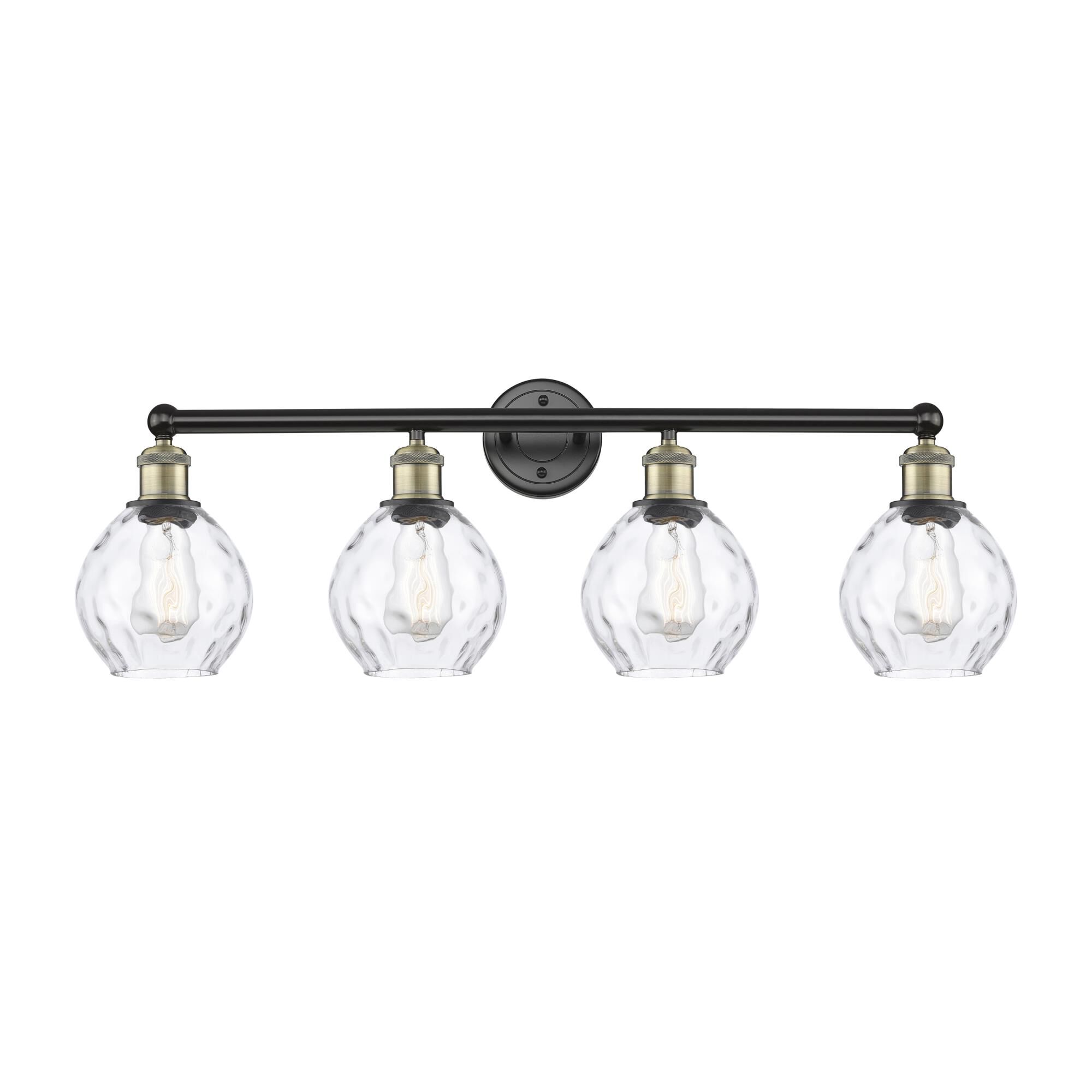 Shown in Black Antique Brass finish and Clear glass