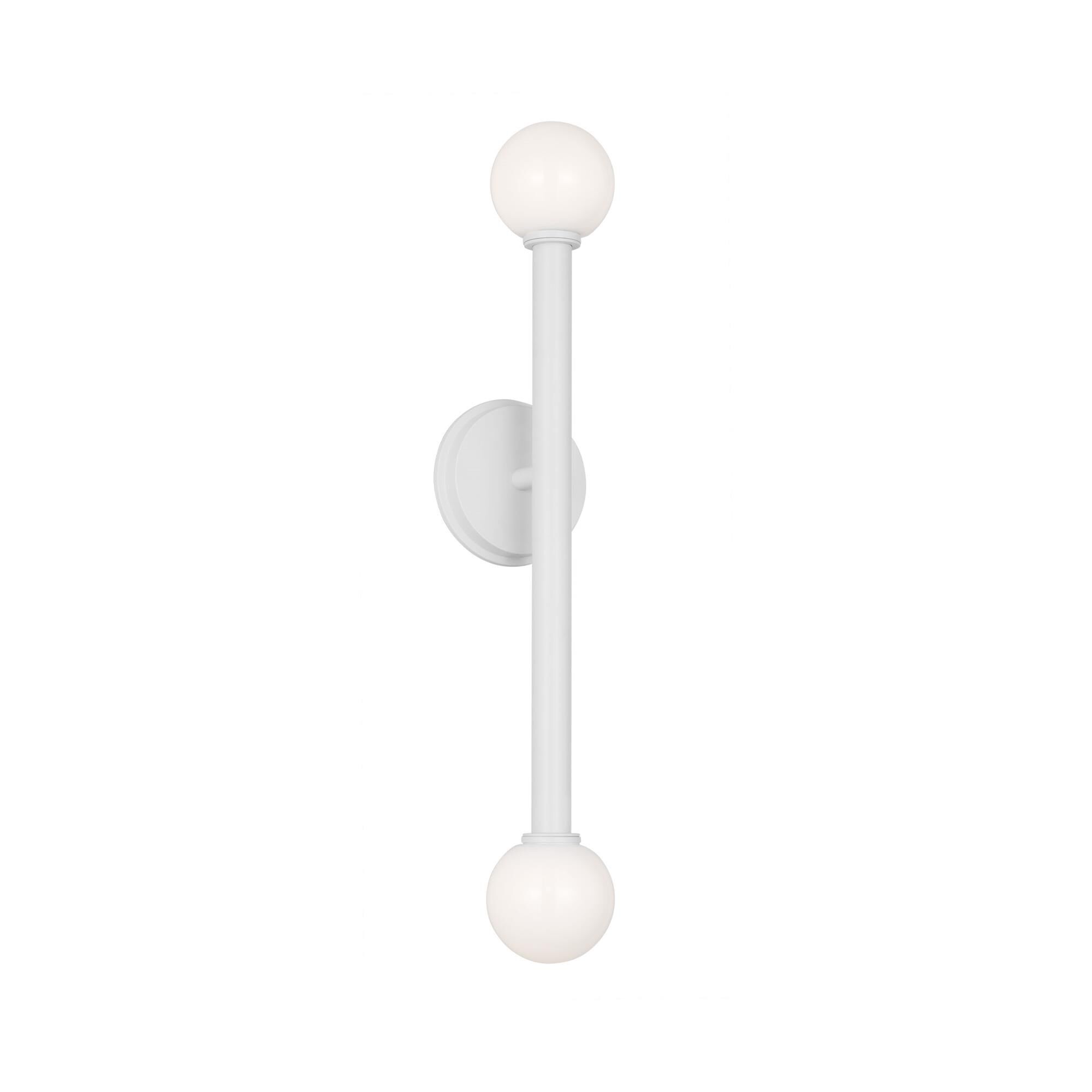 Shown in Matte White finish and Milk glass