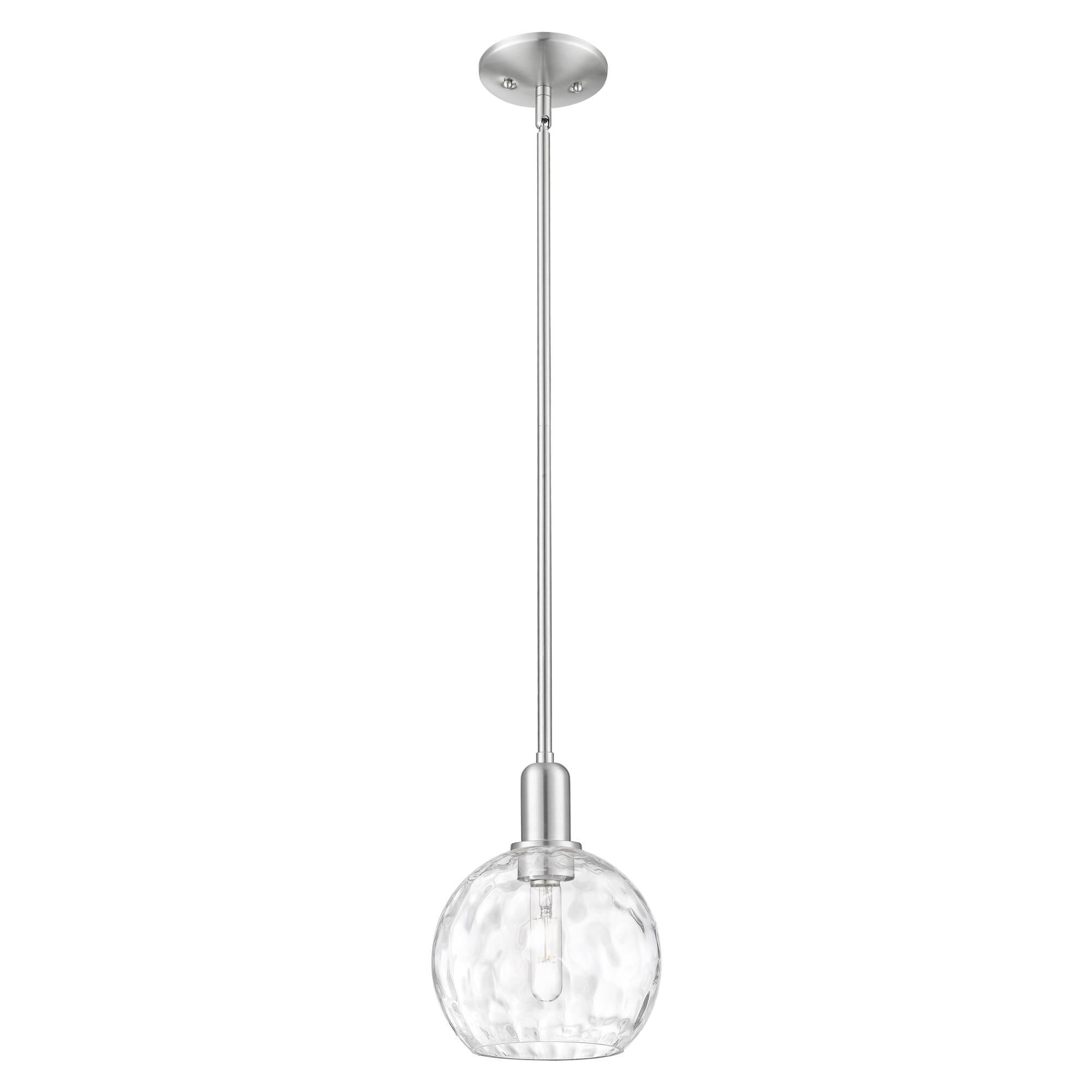 Shown in Brushed Satin Nickel finish and Clear Water glass