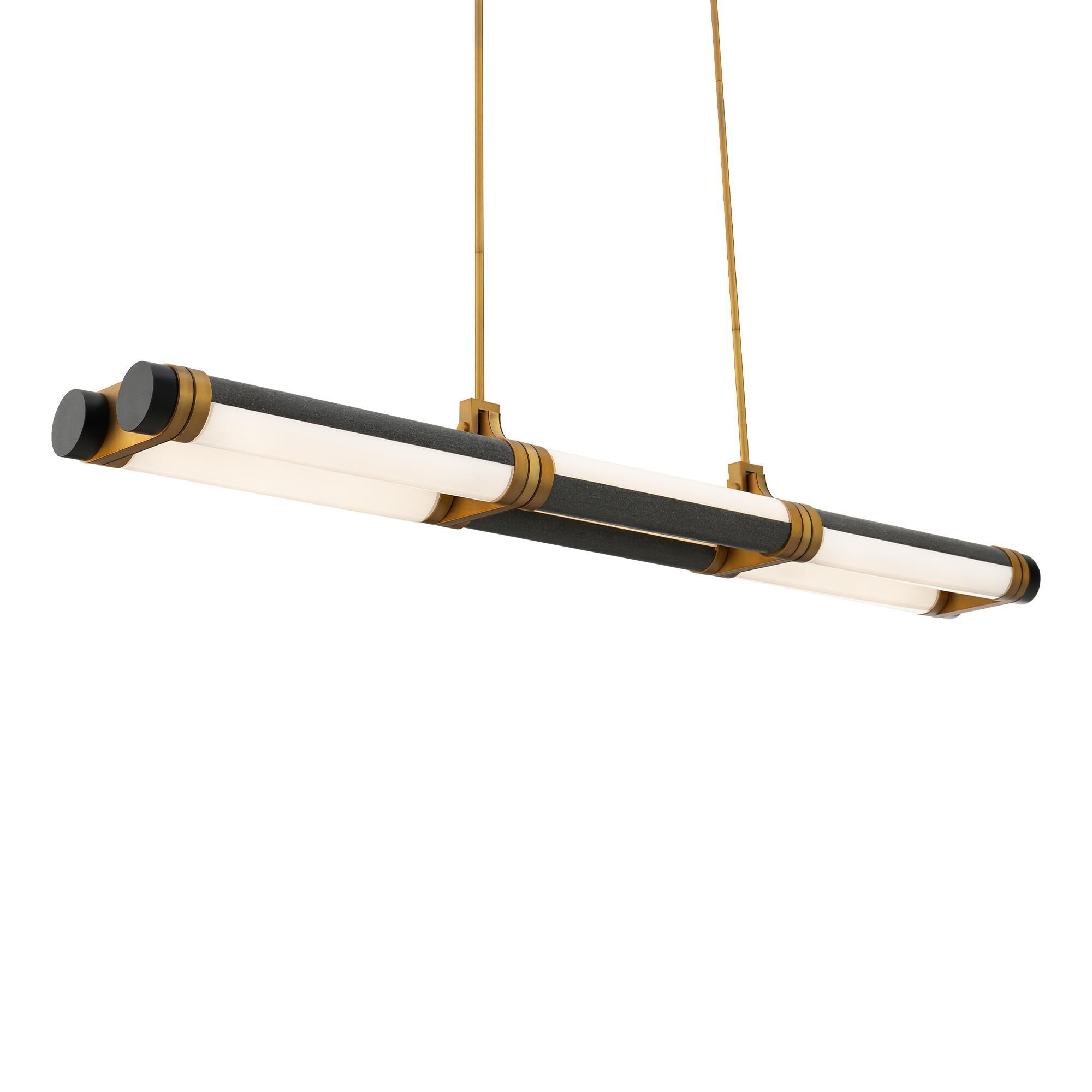 Shown in Basalt Stone and Aged Brass finish