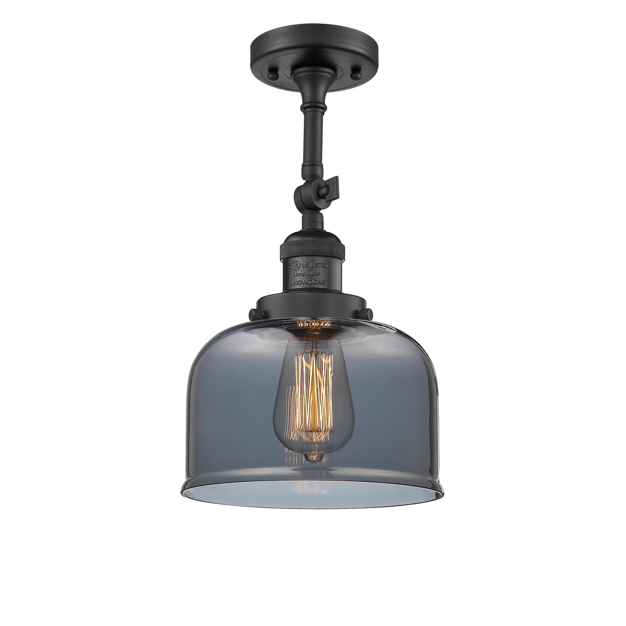 Bruno Marashlian Large Bell 8 Inch 1 Light Semi Flush Mount by Innovations Lighting