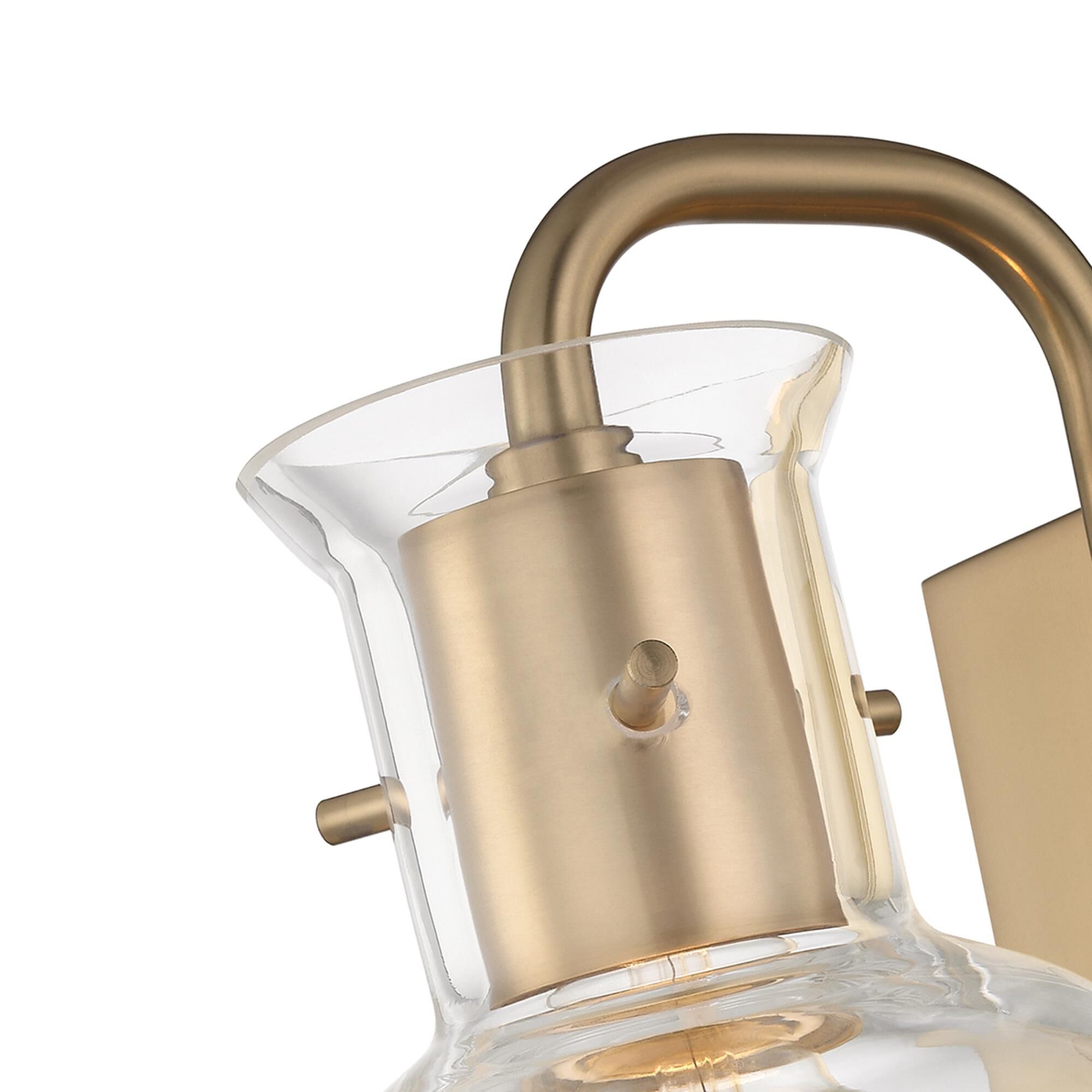 Shown in Aged Brass finish and Opal Etched glass