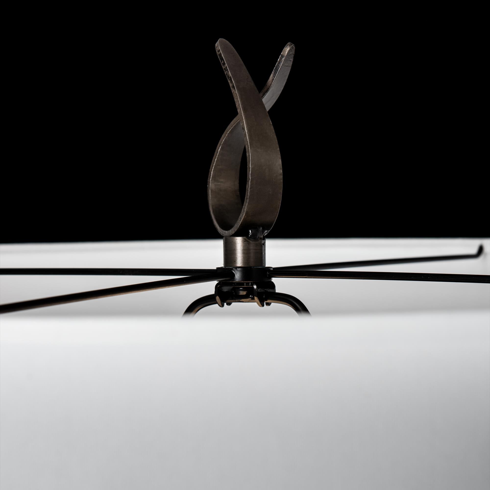 Shown in Dark Smoke finish and White shade