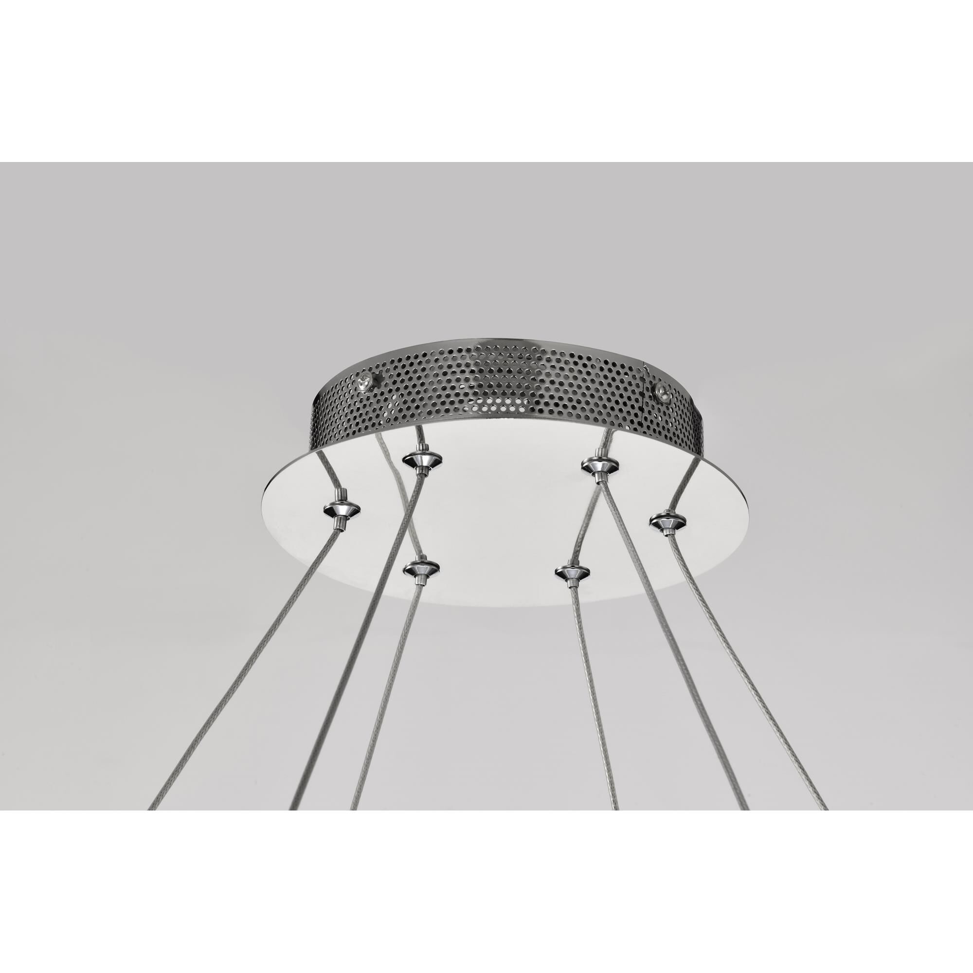 Shown in Polished Nickel finish and Clear K9 Crystal glass