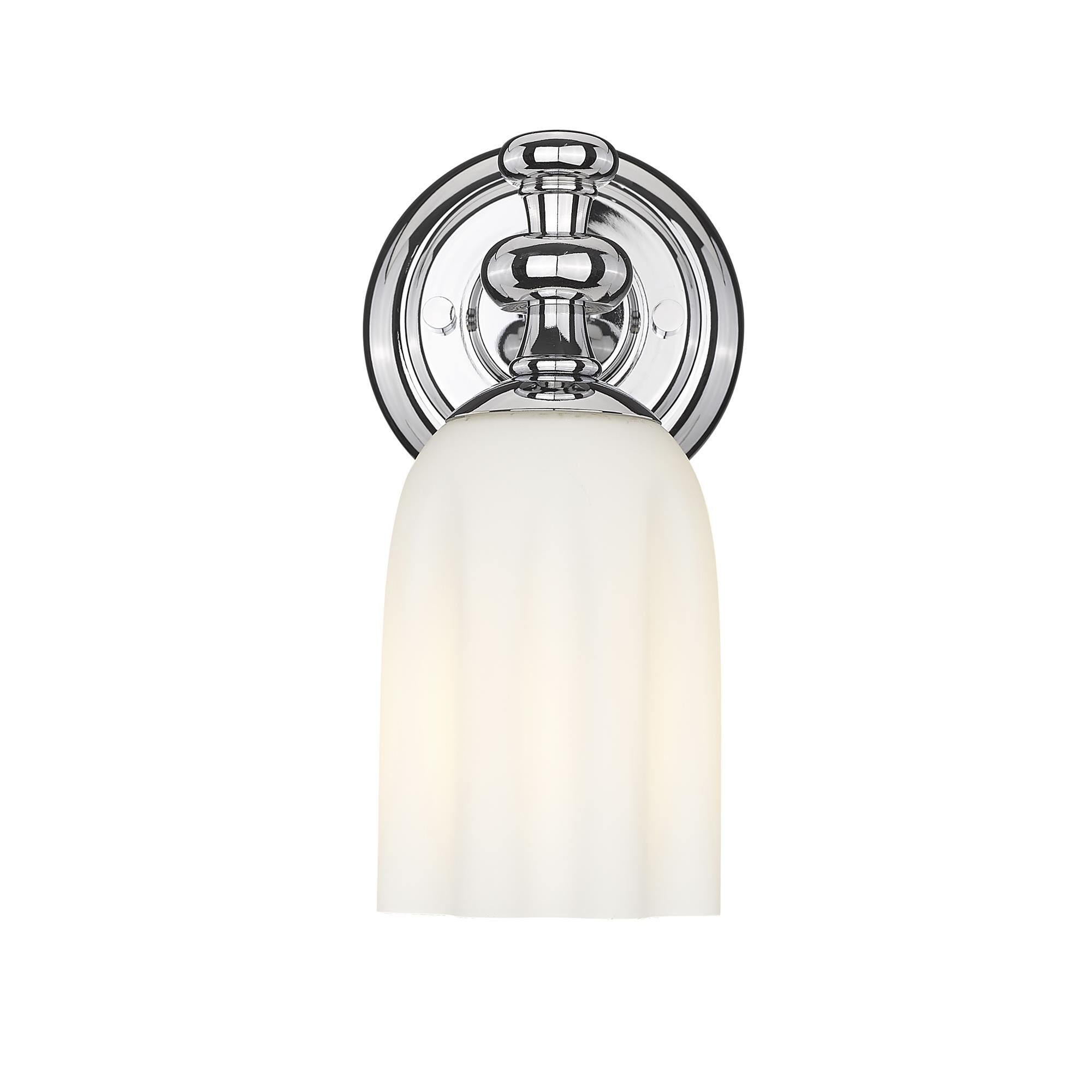 Shown in Chrome finish and Opal Etched glass and Opal Etched shade