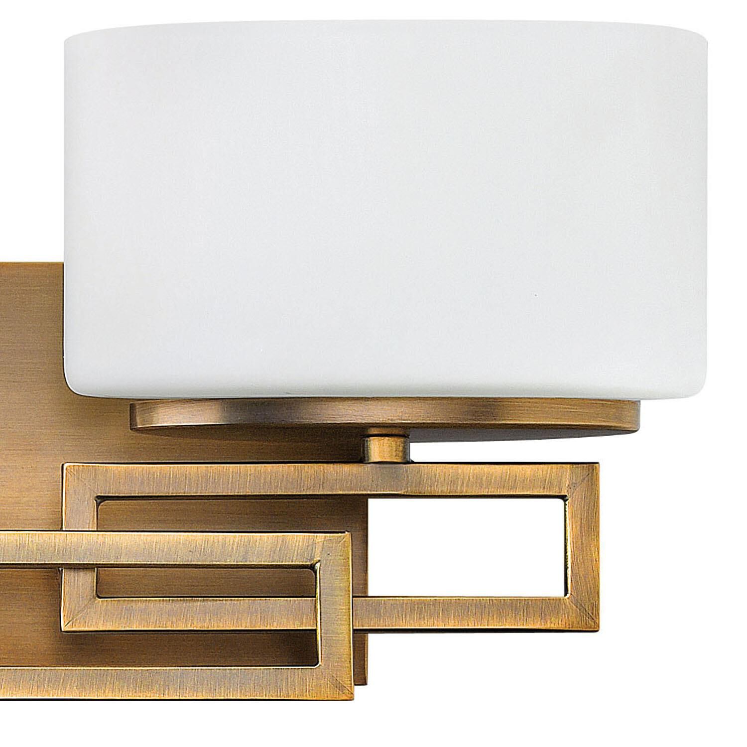 Shown in Brushed Bronze finish and Etched Opal glass