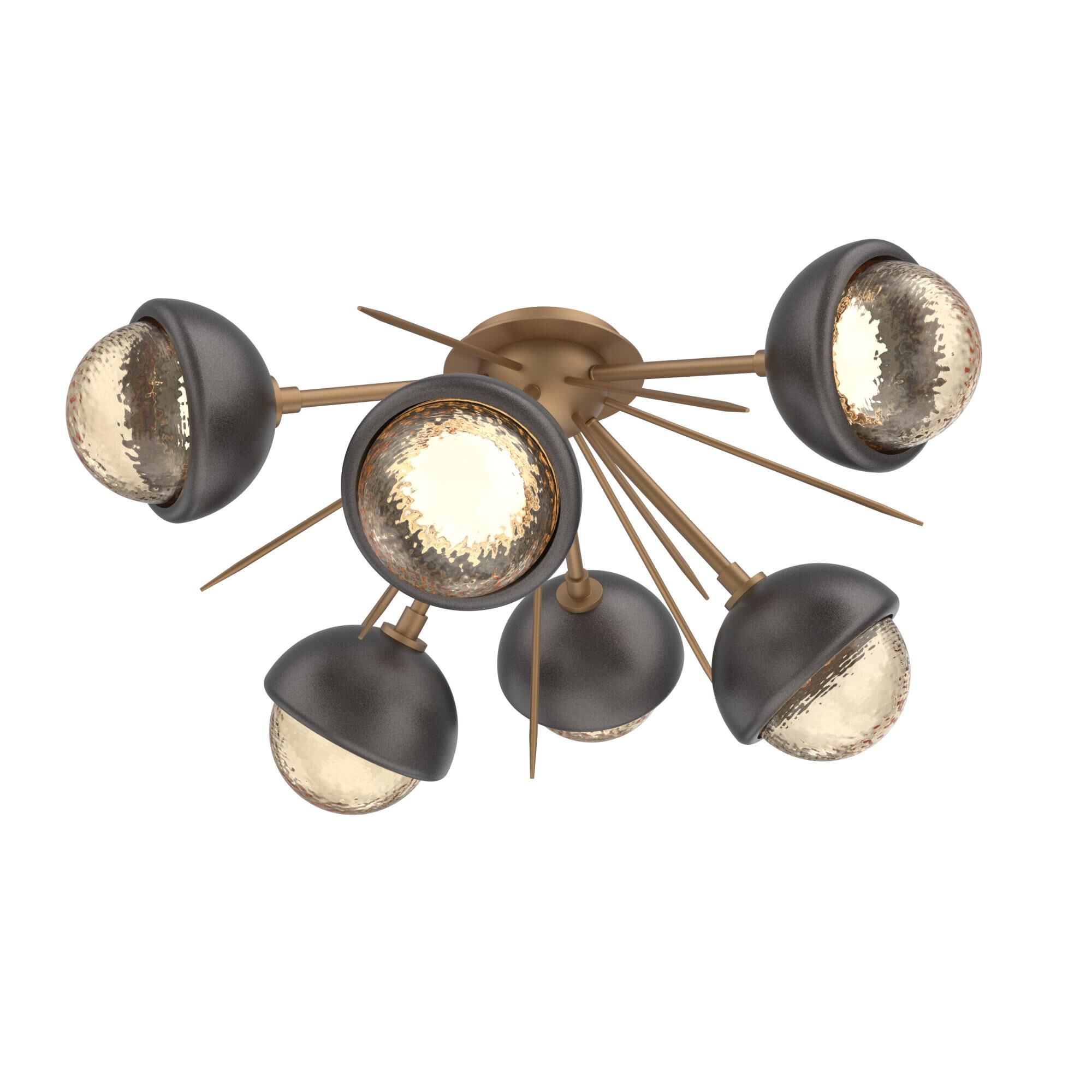 Levi Wilson Cabochon 28 Inch Semi Flush Mount by Hammerton Studio