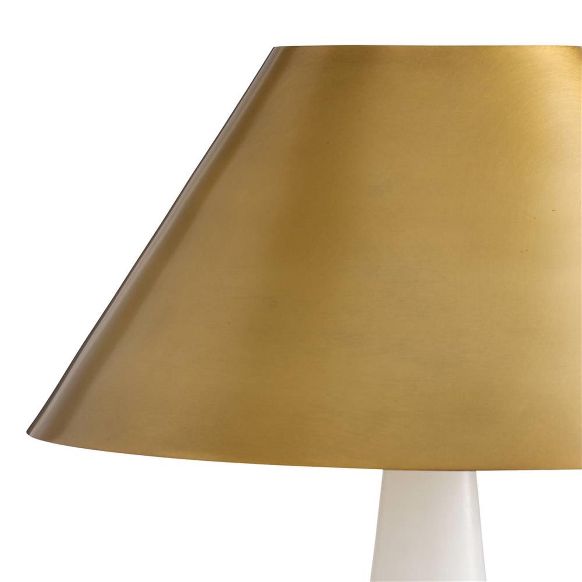 Shown in Alabaster and Brass finish