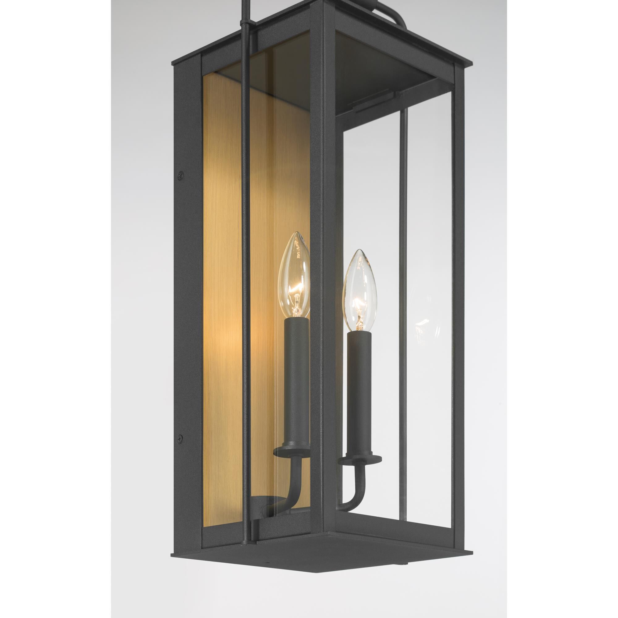 Shown in Sand Coal Black and Painted Legacy Brass finish and Clear glass