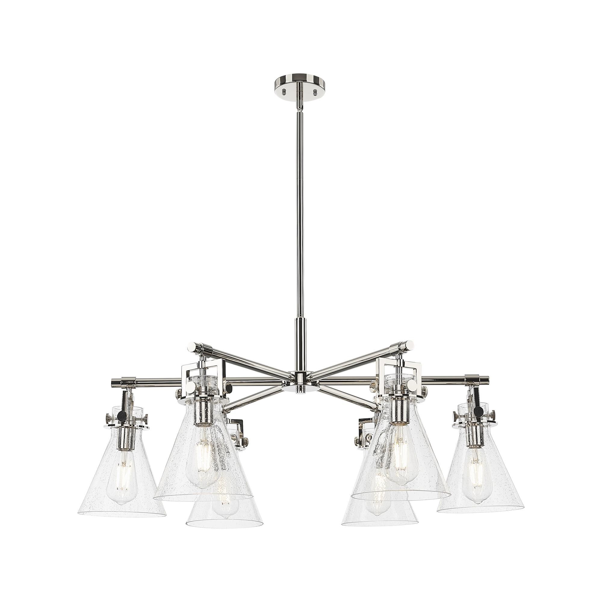 Shown in Polished Nickel finish and Seedy shade