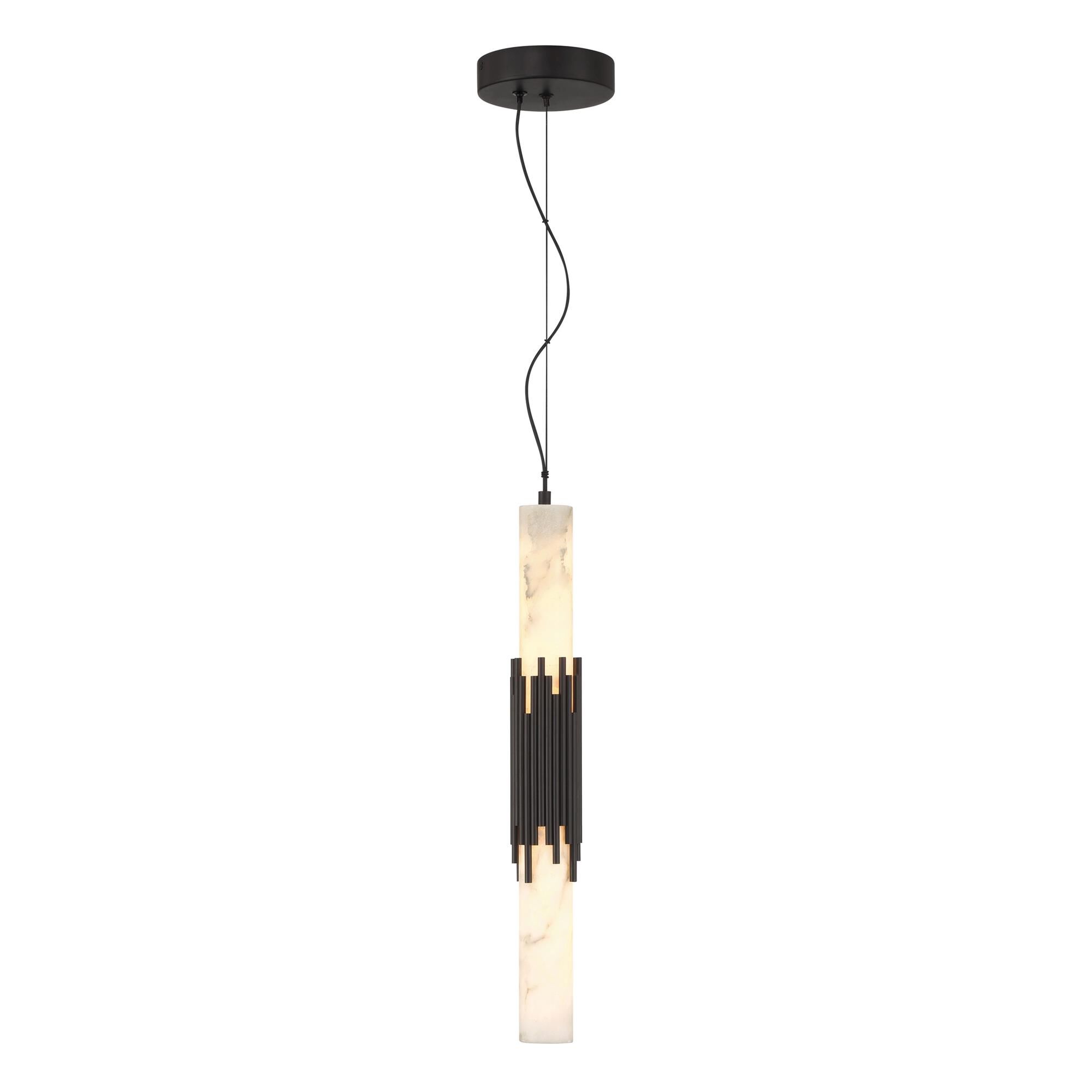 Shown in Urban Bronze finish and Alabaster glass