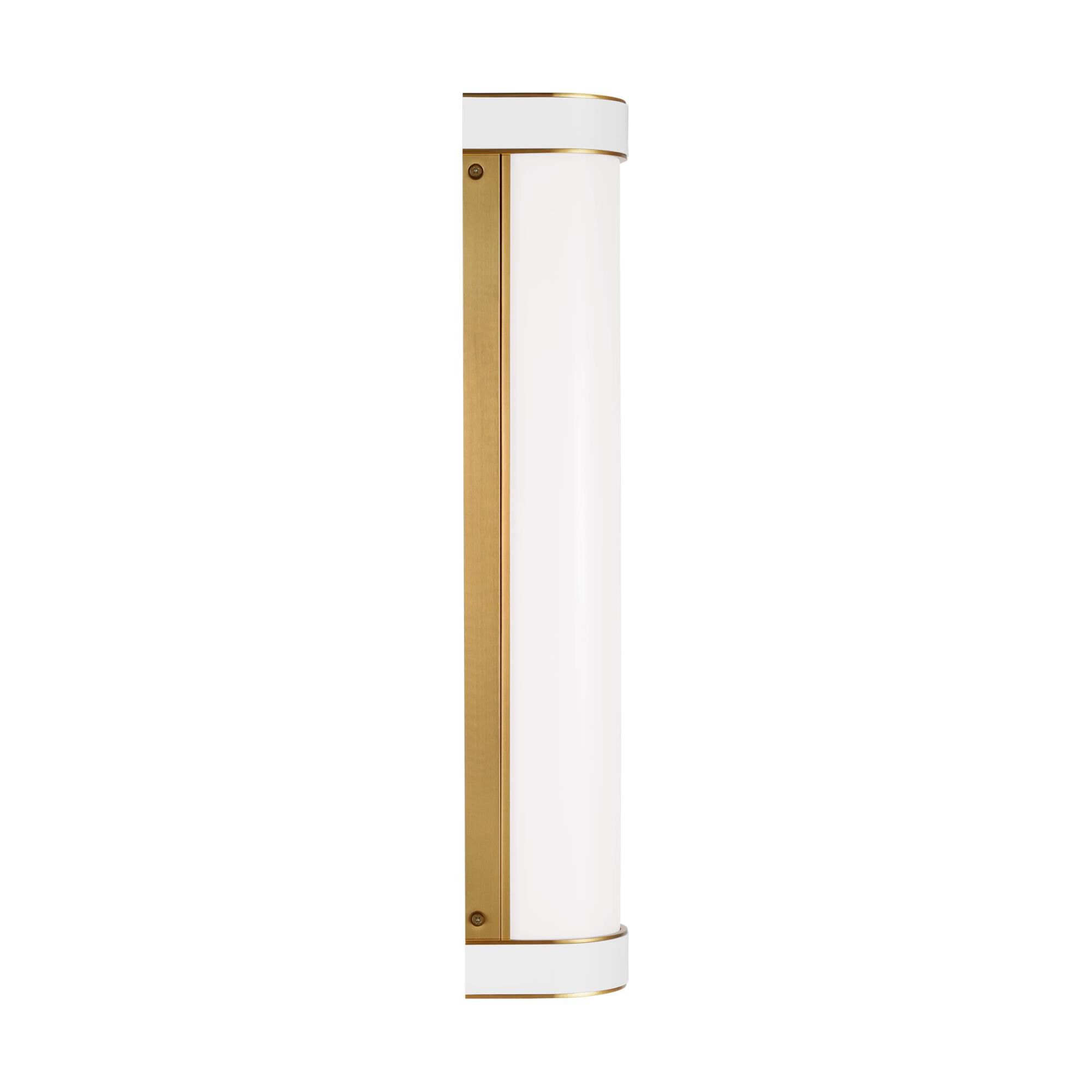 Shown in Burnished Brass finish and Milk White Glass shade