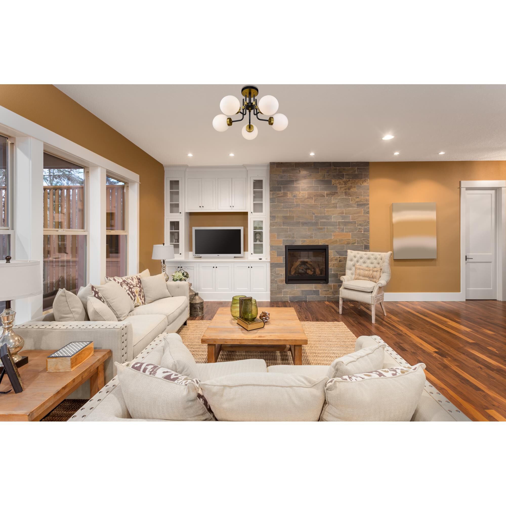 Parsons 27 Inch 5 Light Semi Flush Mount by Z-Lite