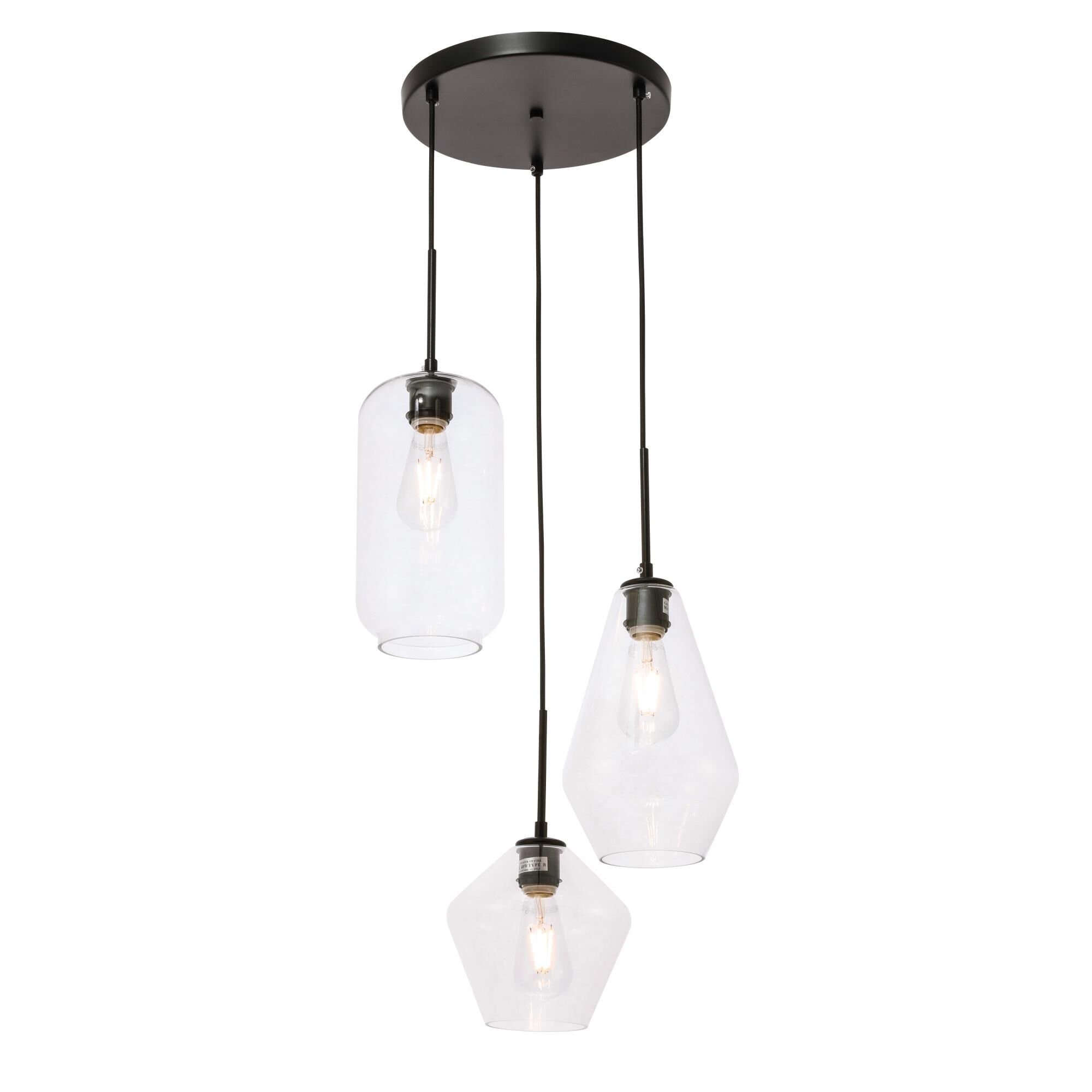 Gene 17 Inch Multi Light Pendant by Elegant Lighting