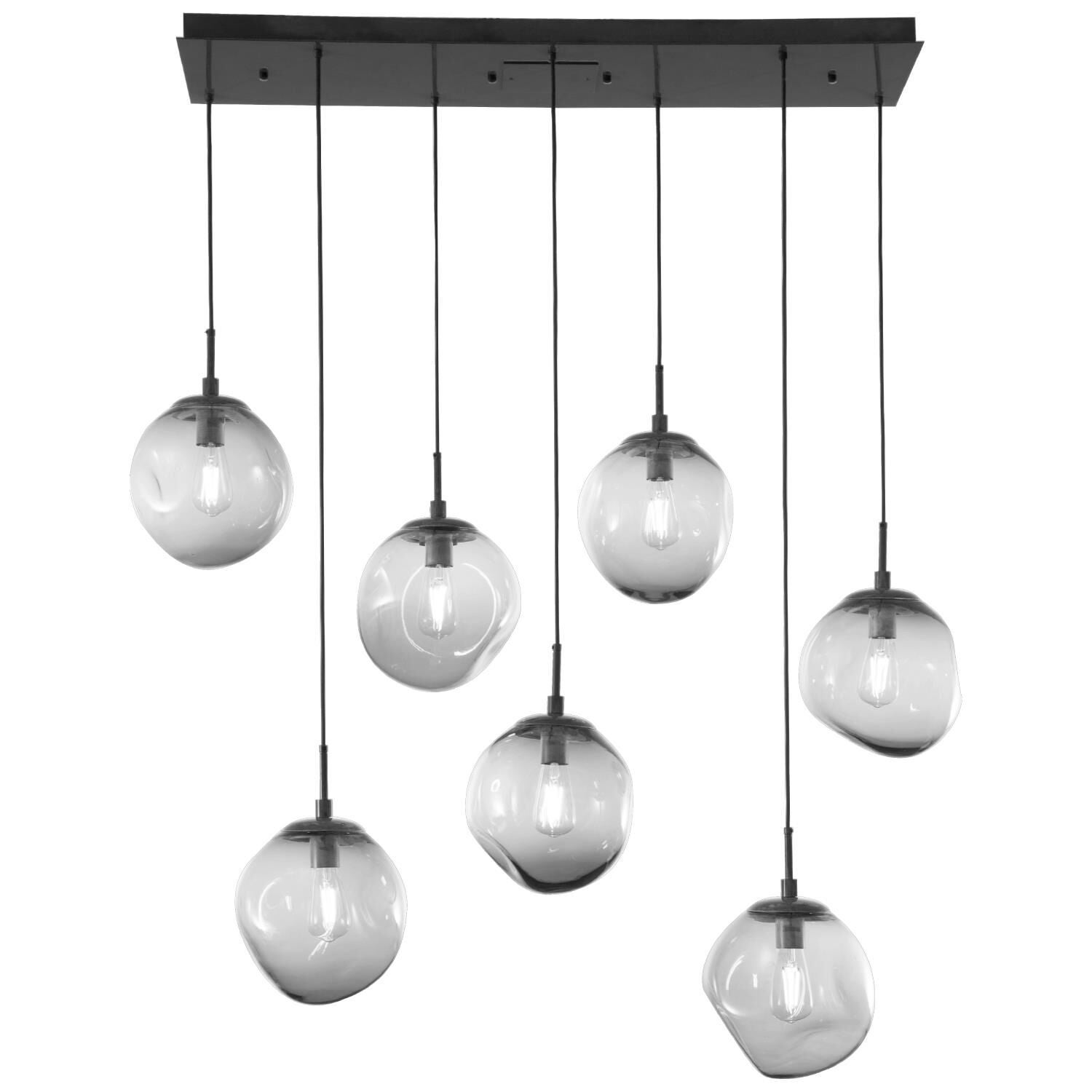 Levi Wilson Nebula 50 Inch 7 Light Linear Suspension Light by Hammerton Studio