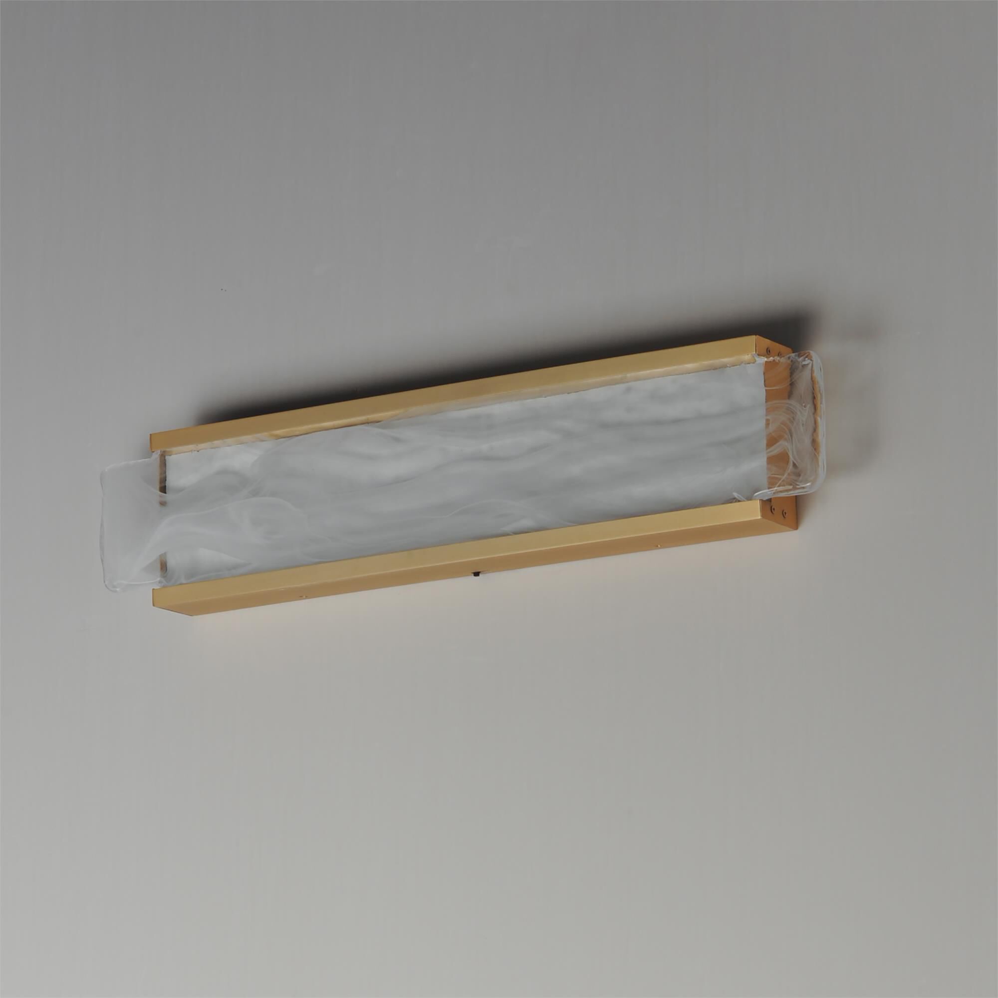 Shown in Natural Aged Brass finish and White Spiral glass