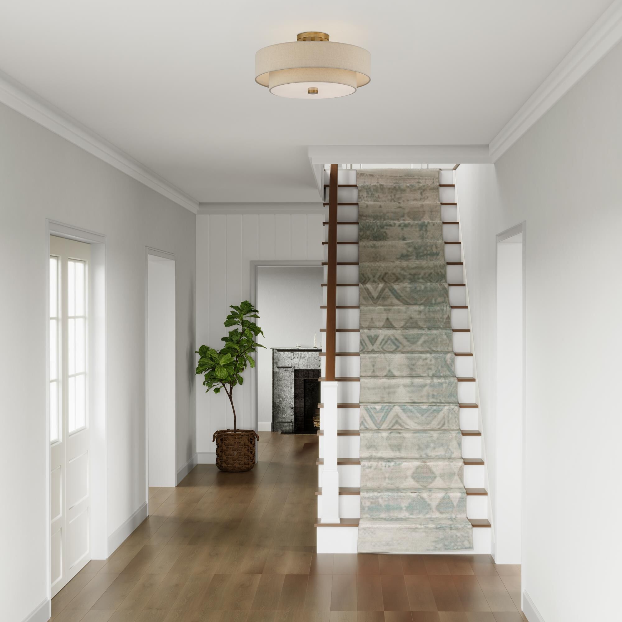 Bellingham 18 Inch Semi Flush Mount by Livex Lighting