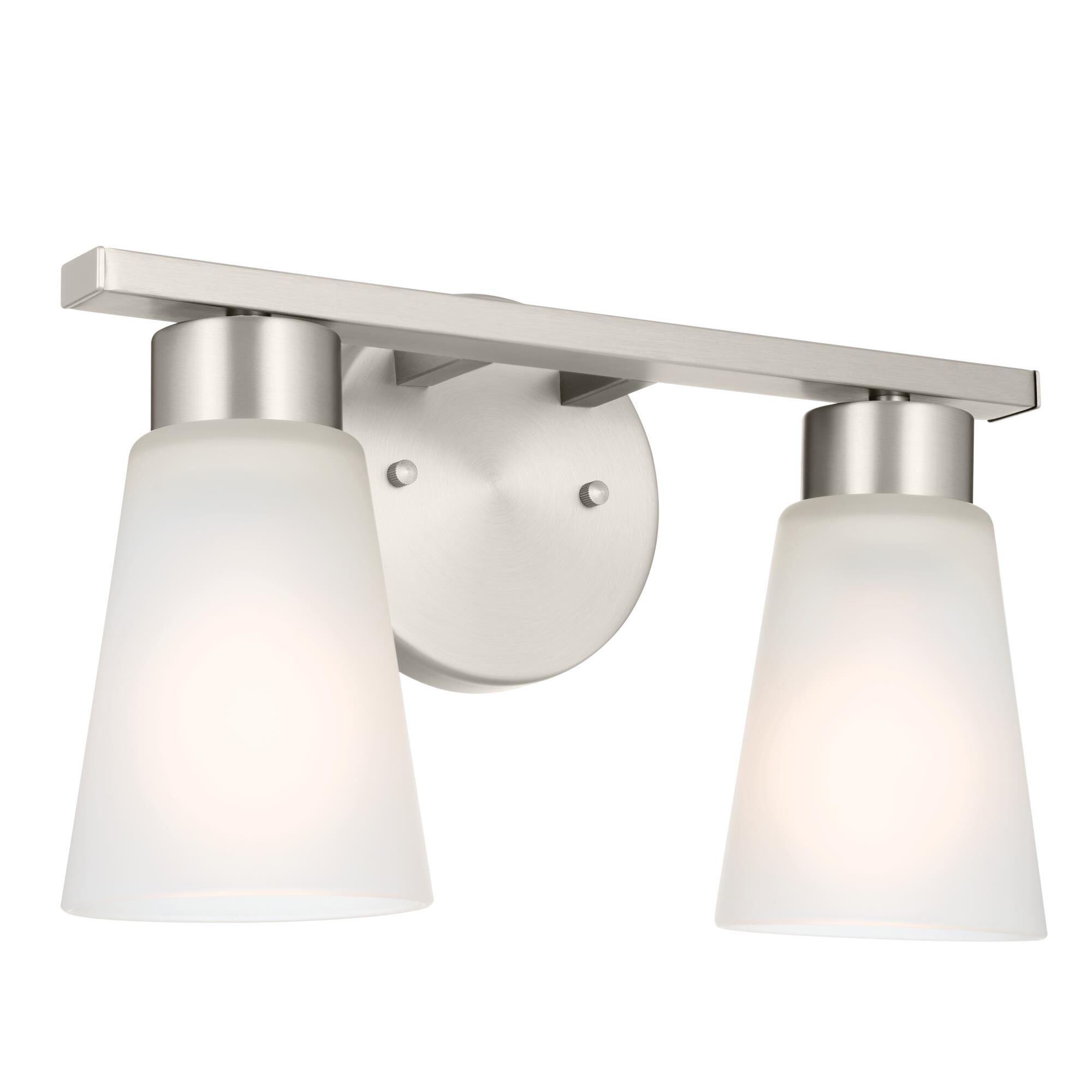 Shown in Brushed Nickel finish and Clear glass