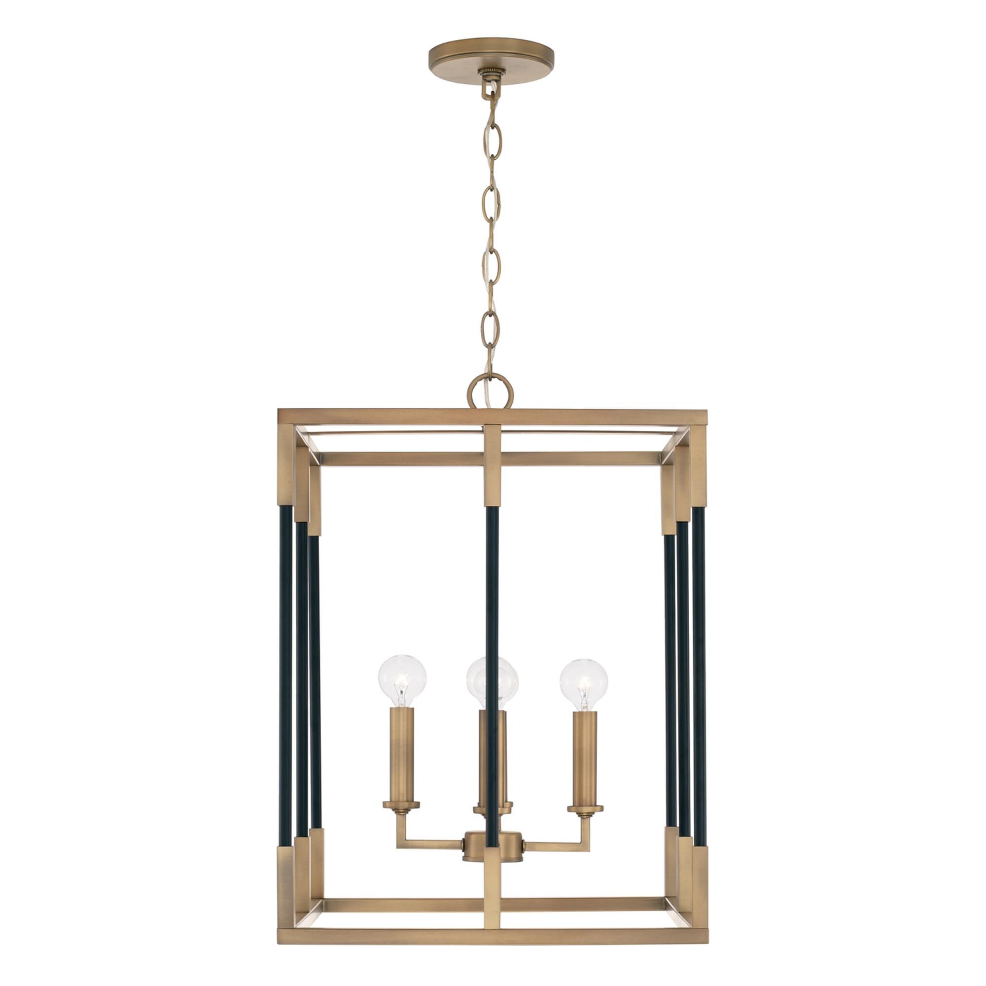 Shown in Aged Brass and Black finish