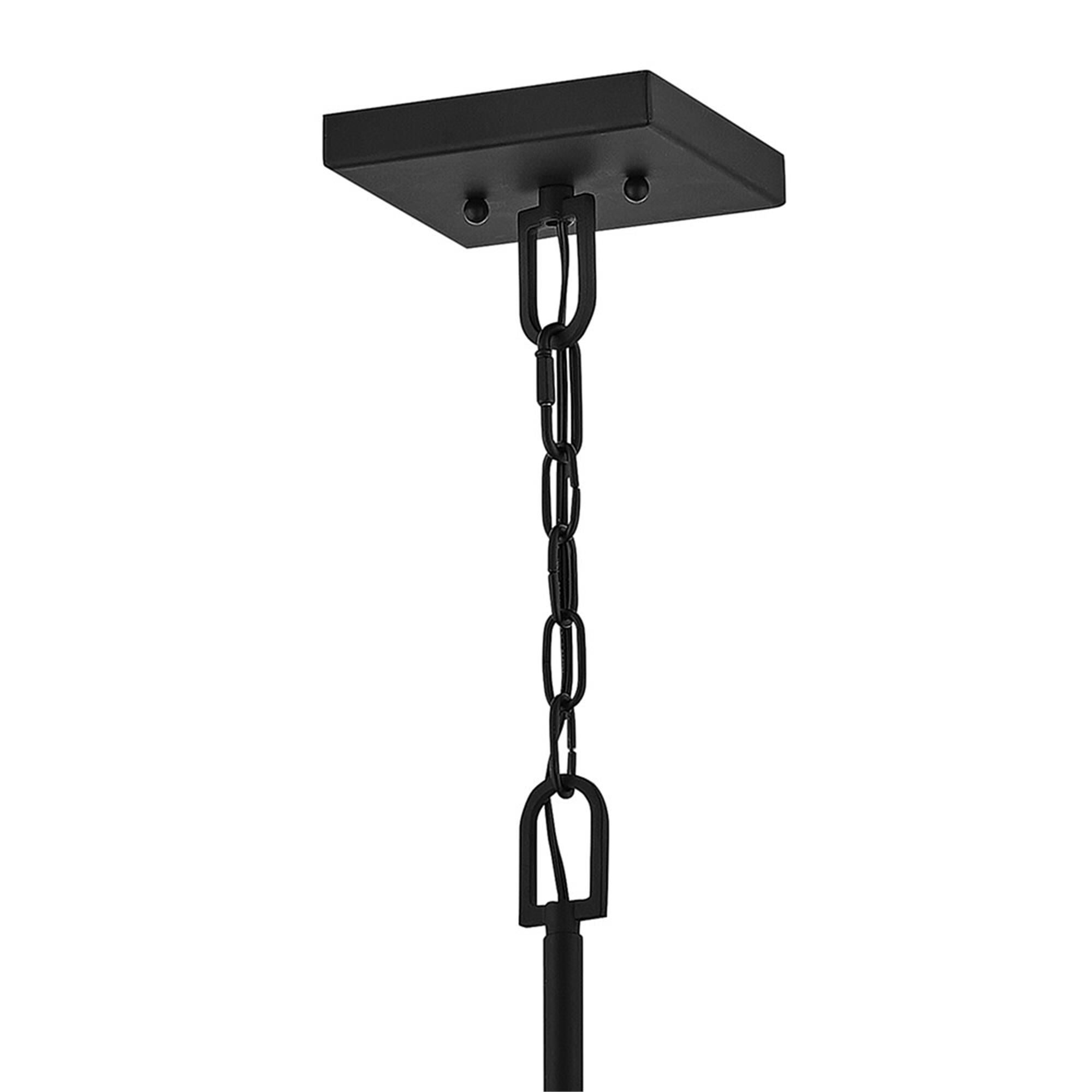 Shown in Black finish and Clear glass