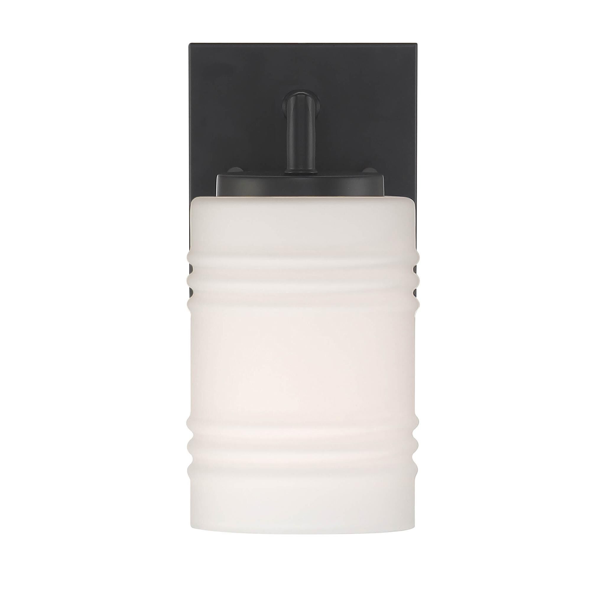 Shown in Matte Black finish and Etched Opal glass