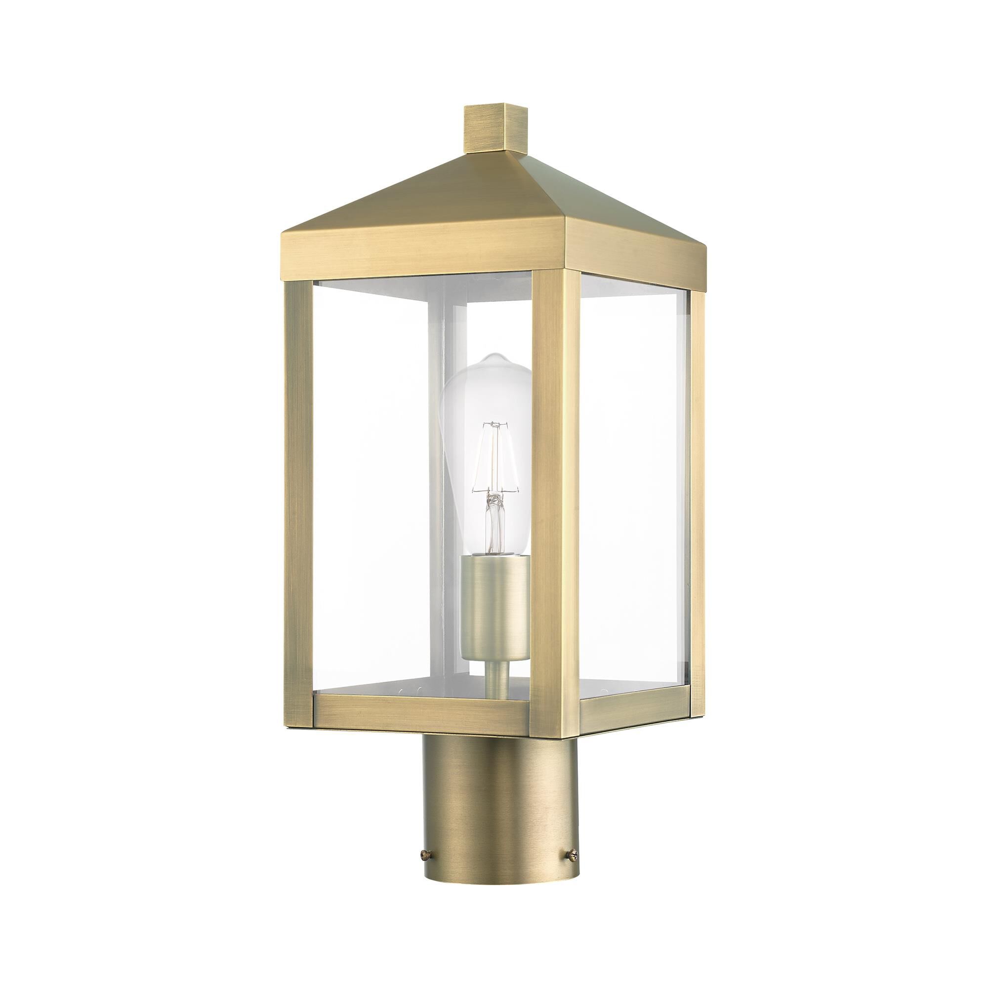 Shown in Antique Brass Cluster finish and Clear glass and Clear Glass shade