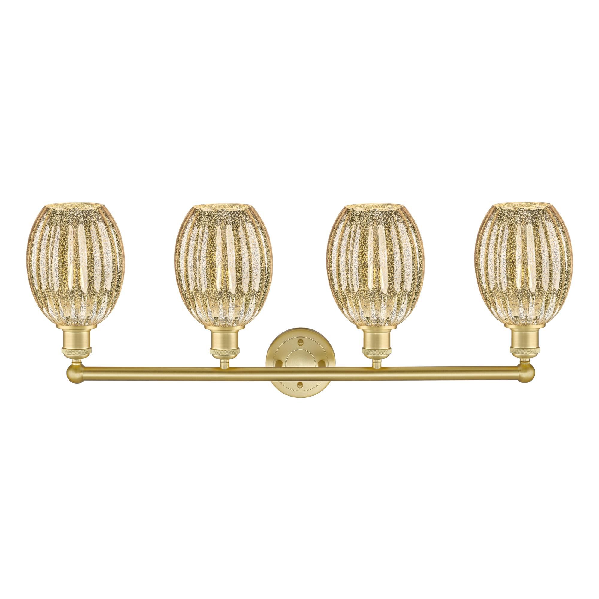 Shown in Satin Gold finish and Mercury glass