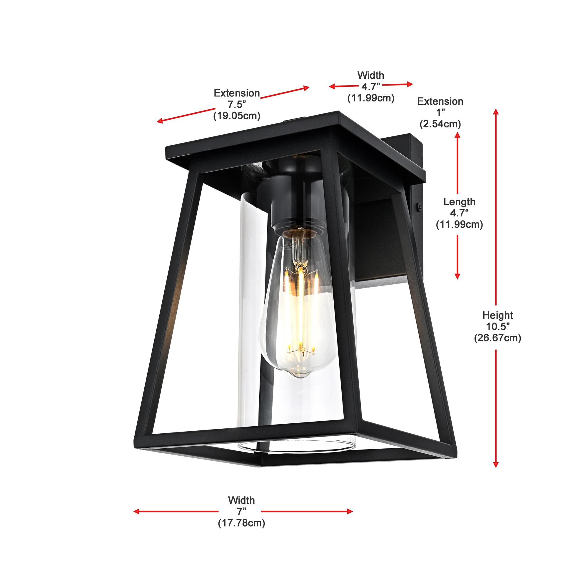 Lambert 7 Inch Outdoor Wall Light by Elegant Lighting