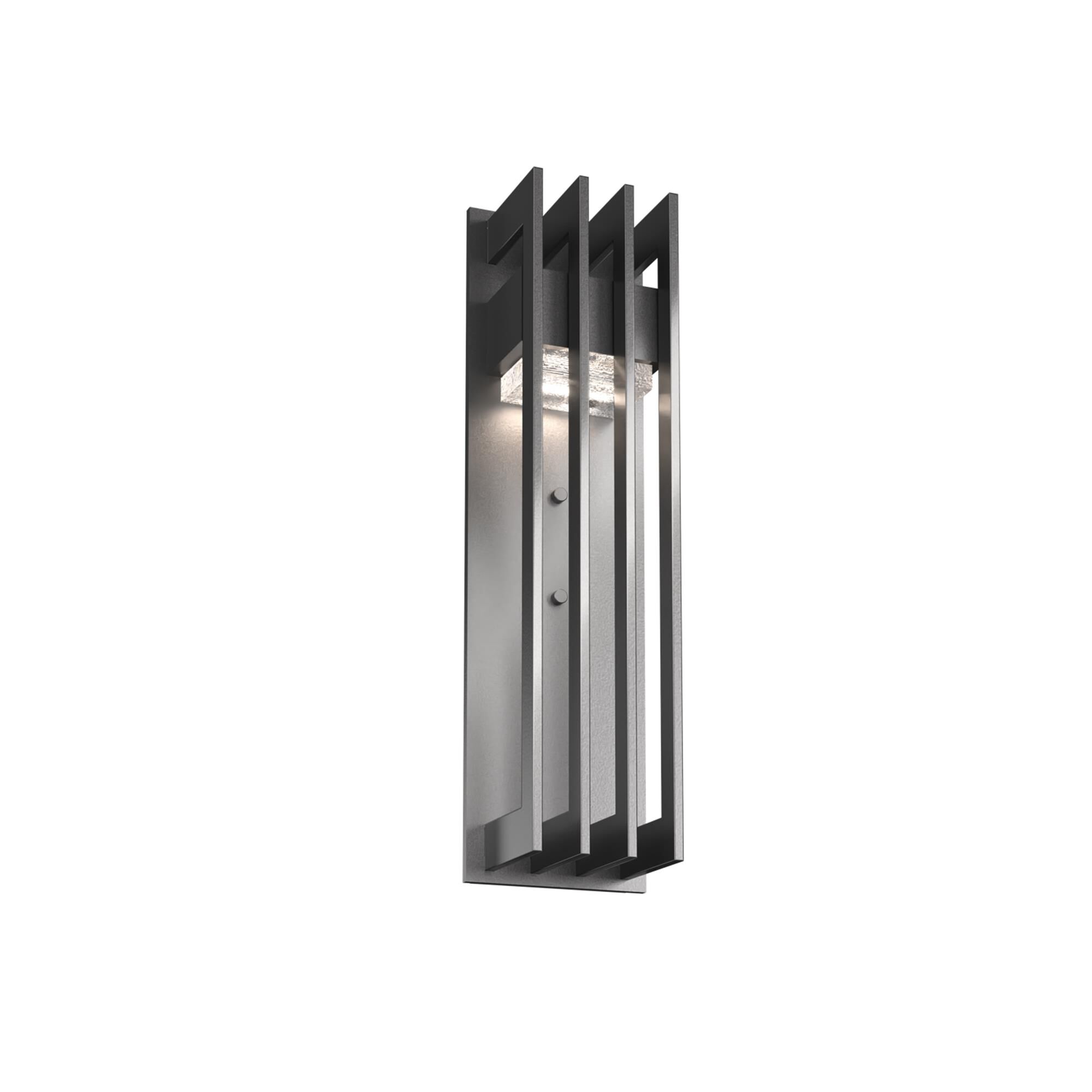 Shown in Argento Grey finish and Chilled Blown And Clear glass