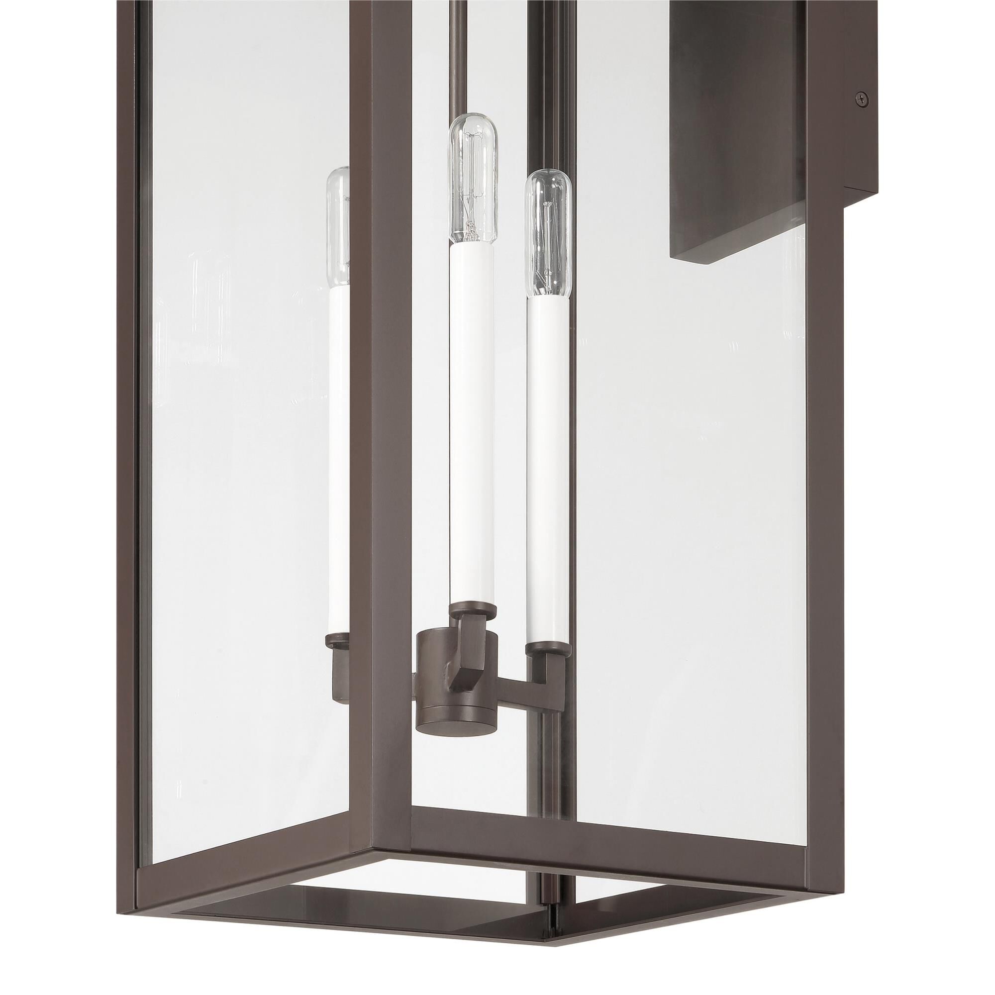 Shown in Dark Bronze finish and Clear glass