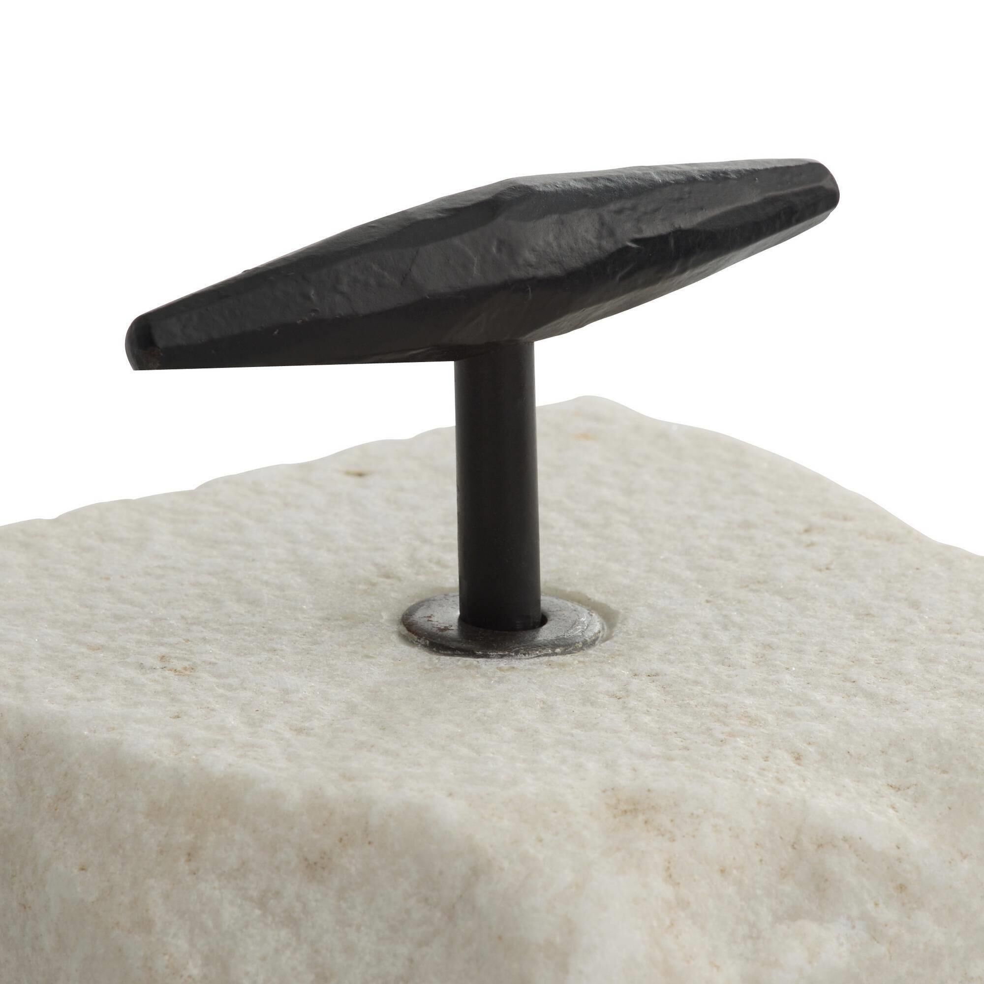 Shown in White and Blackened Iron finish