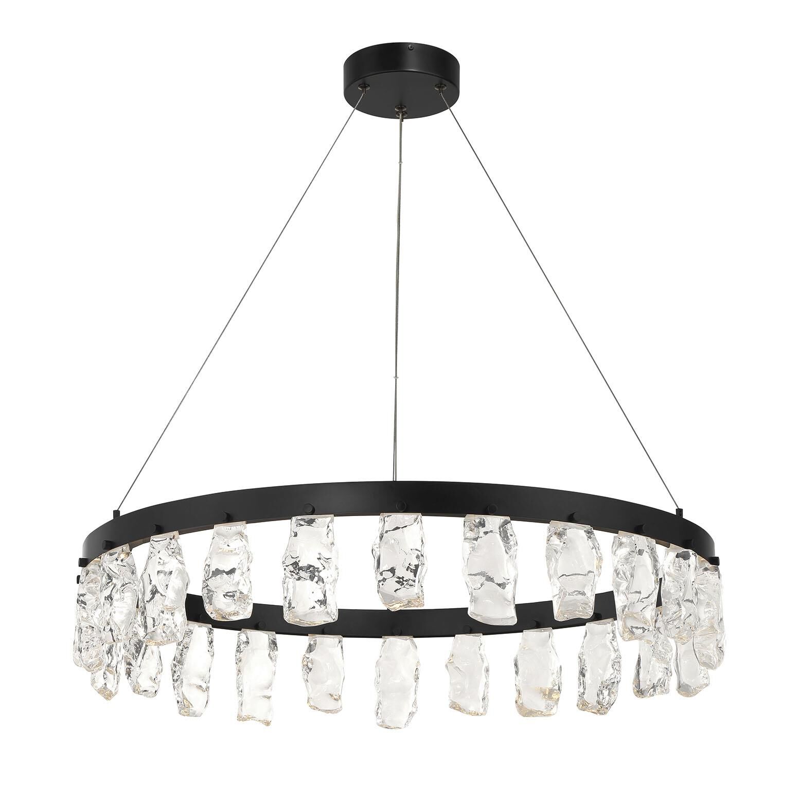 Artic Glacier 33 Inch Chandelier by Kovacs