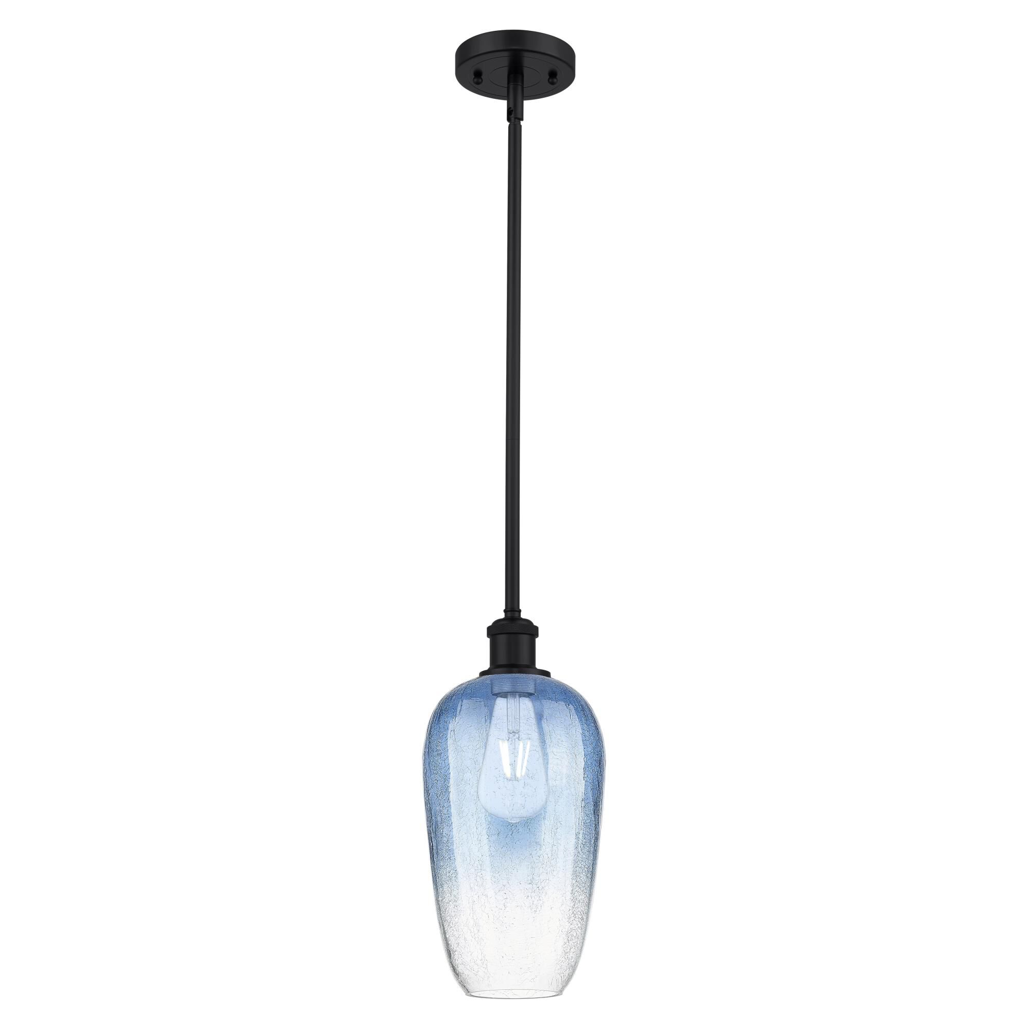 Shown in Matte Black finish and Sapphire Blue glass