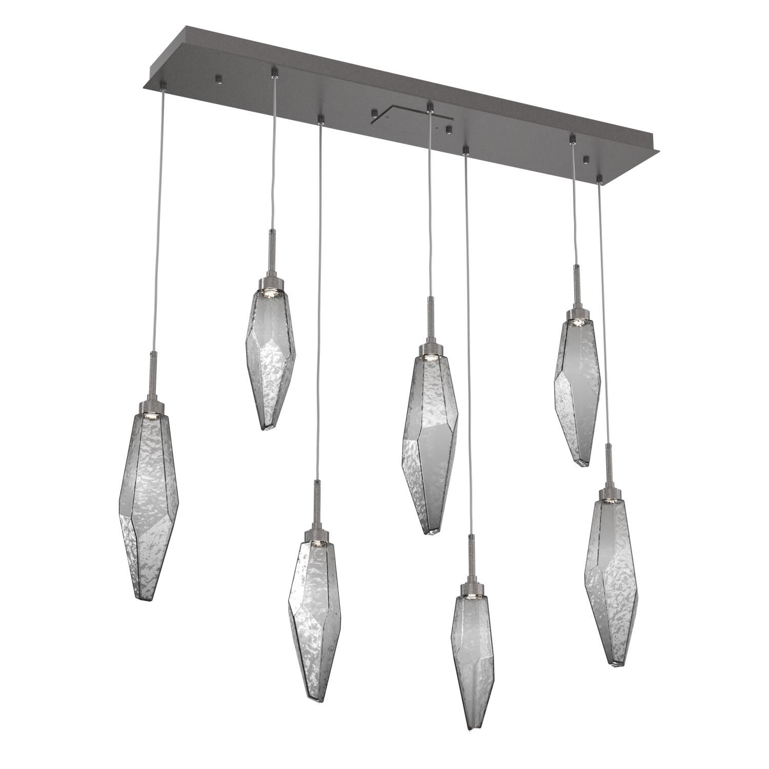 Rock Crystal 44 Inch 7 Light LED Linear Suspension Light by Hammerton Studio
