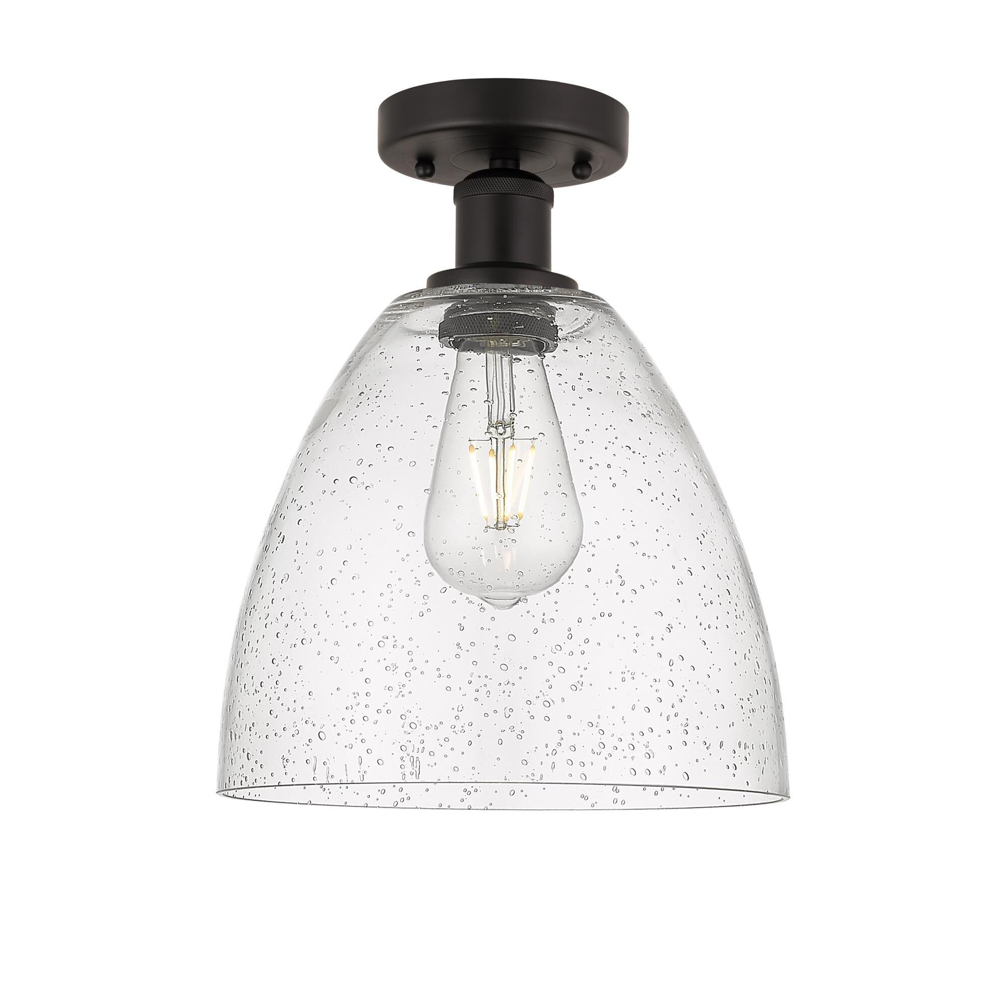 Bruno Marashlian Bristol Glass 9 Inch 1 Light Semi Flush Mount by Innovations Lighting