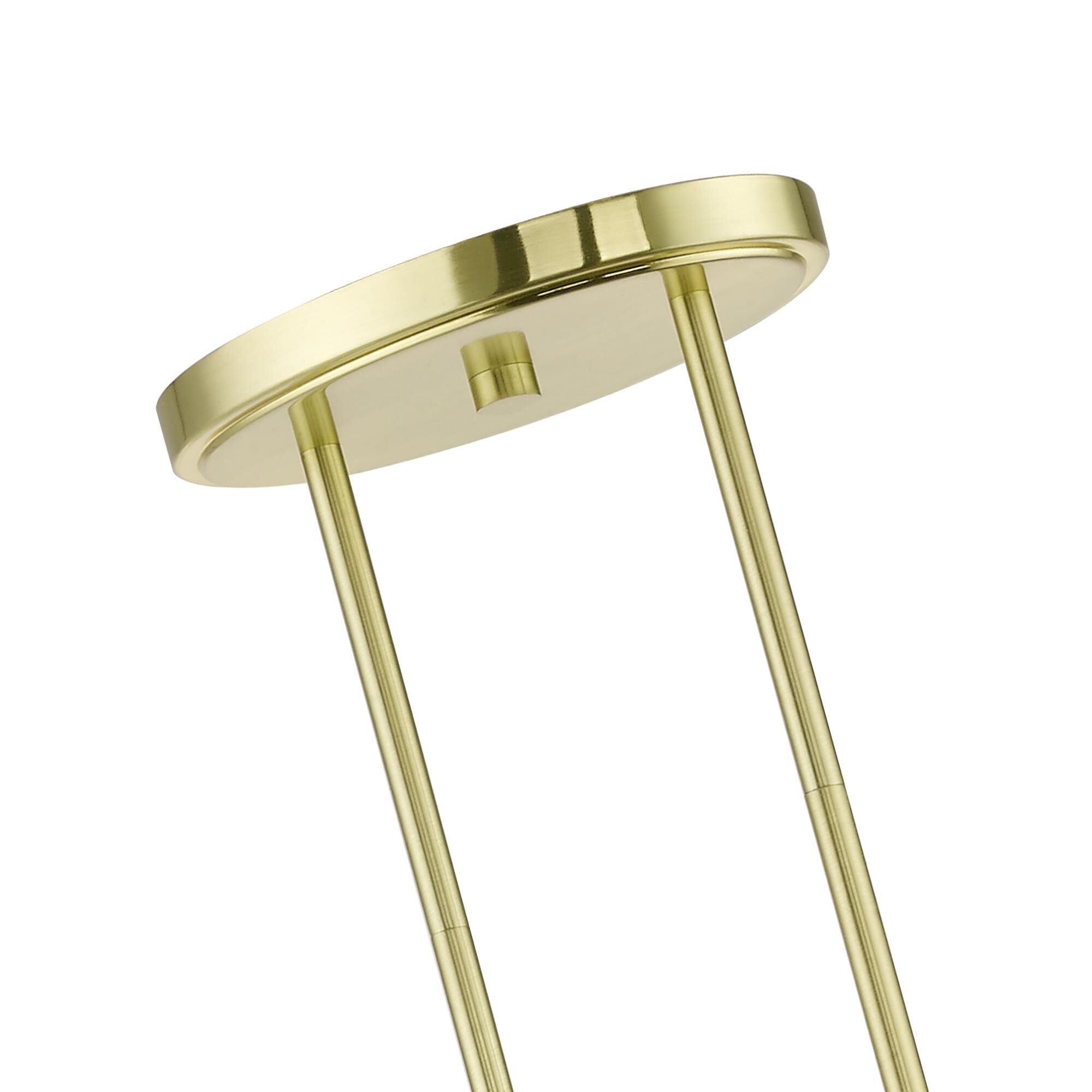 Shown in Satin Brass finish and Clear glass