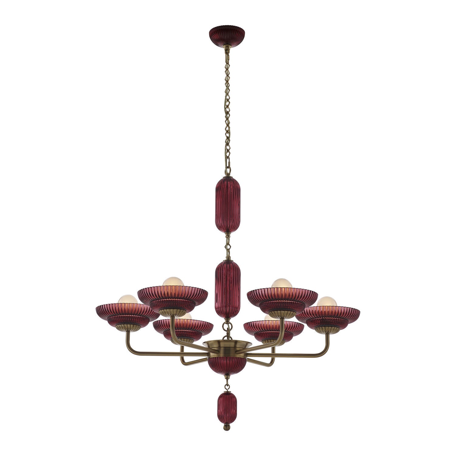 Shown in Satin Brass finish and Peacock Green glass