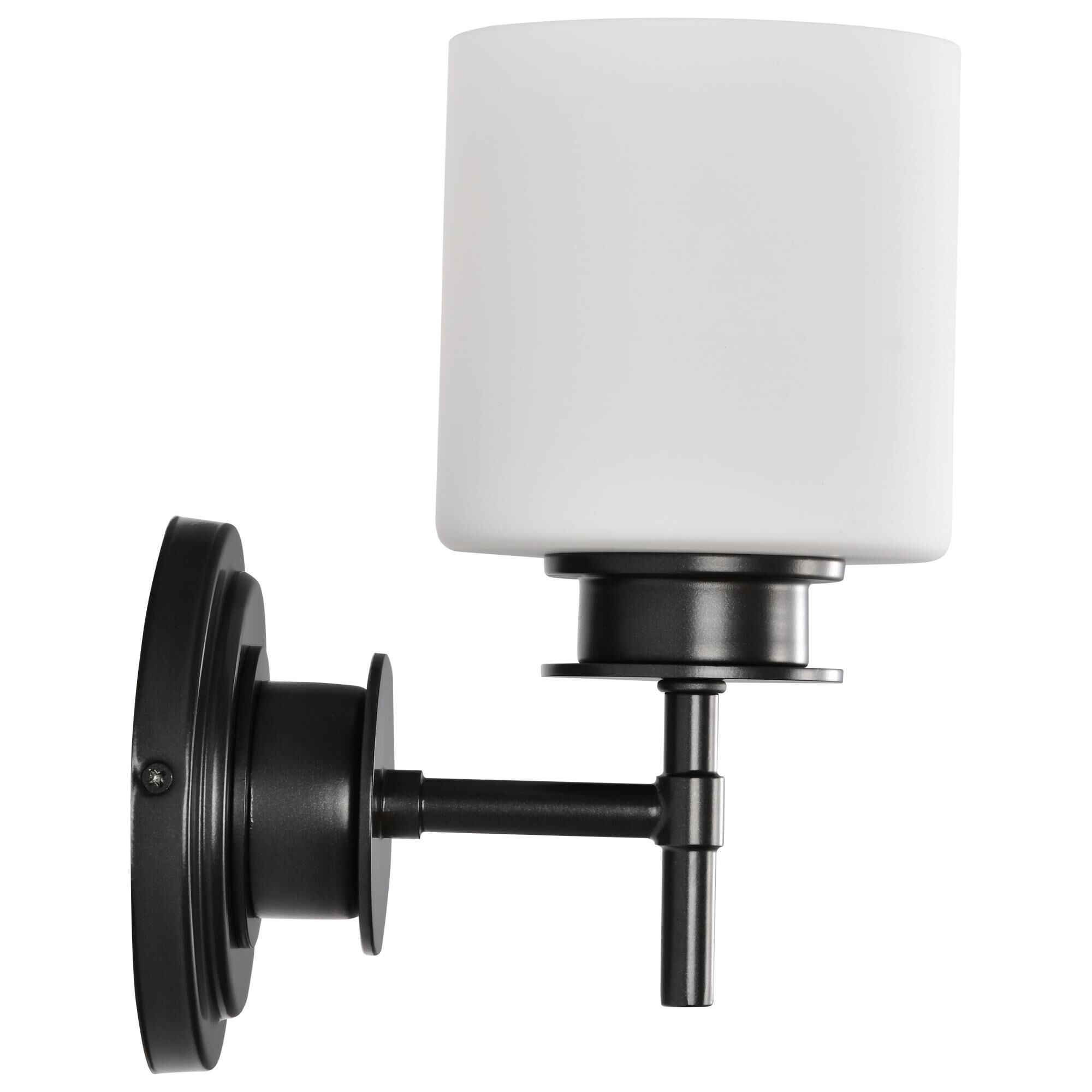 Shown in Gun Metal finish and Satin White glass