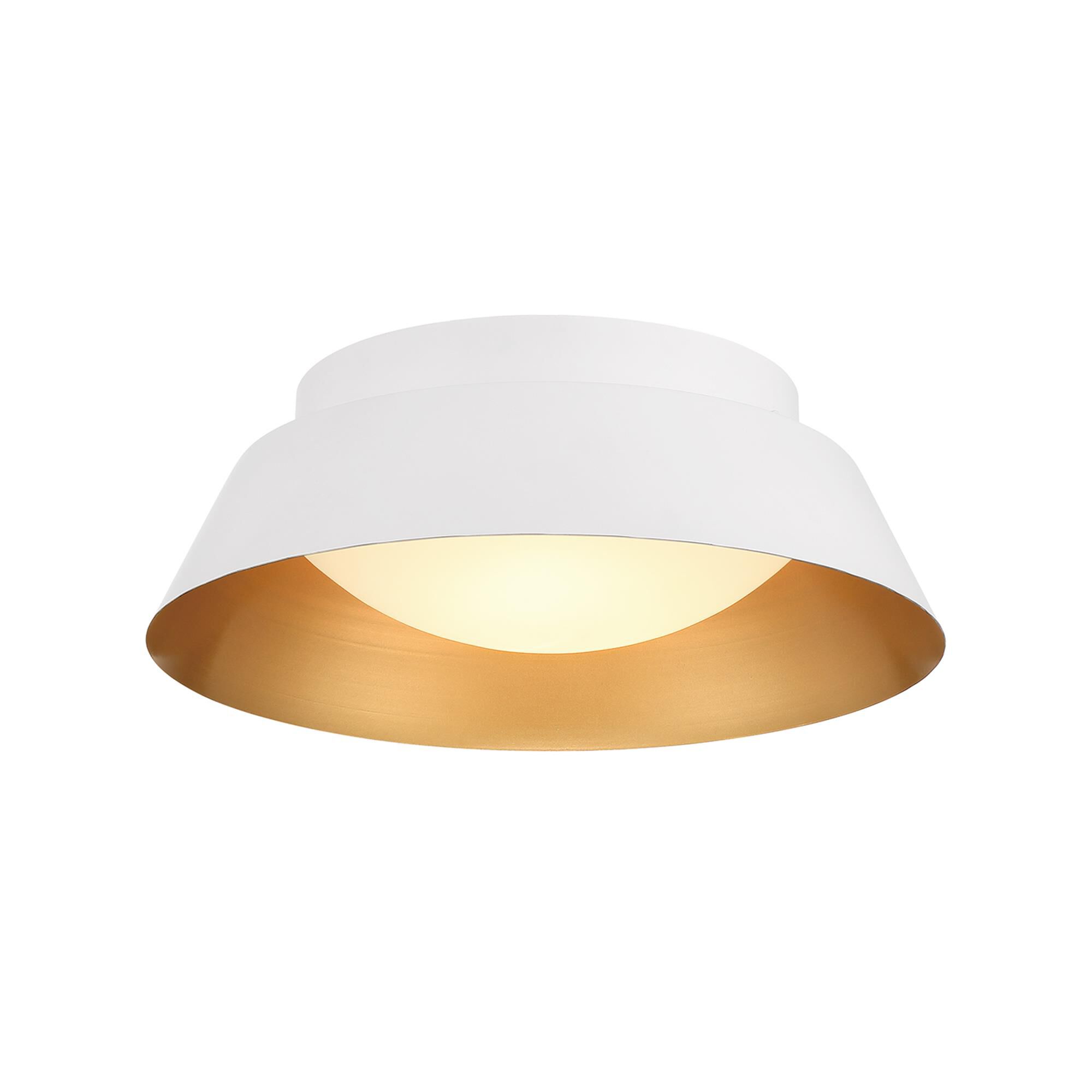 Shown in White and Gold finish