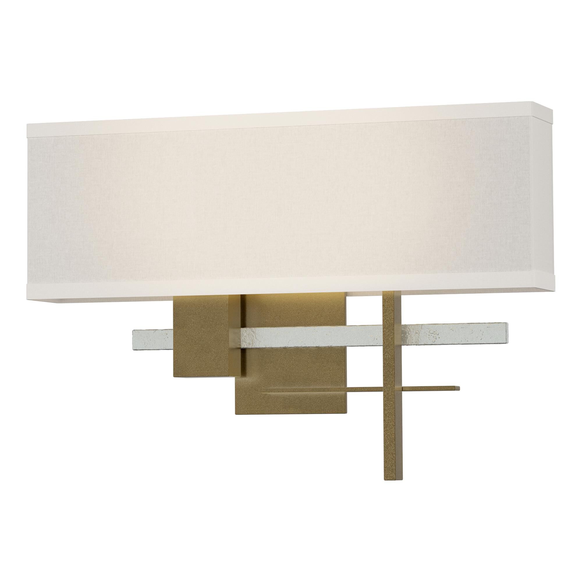 Shown in Soft Gold finish and Flax shade and Vintage Platinum accent
