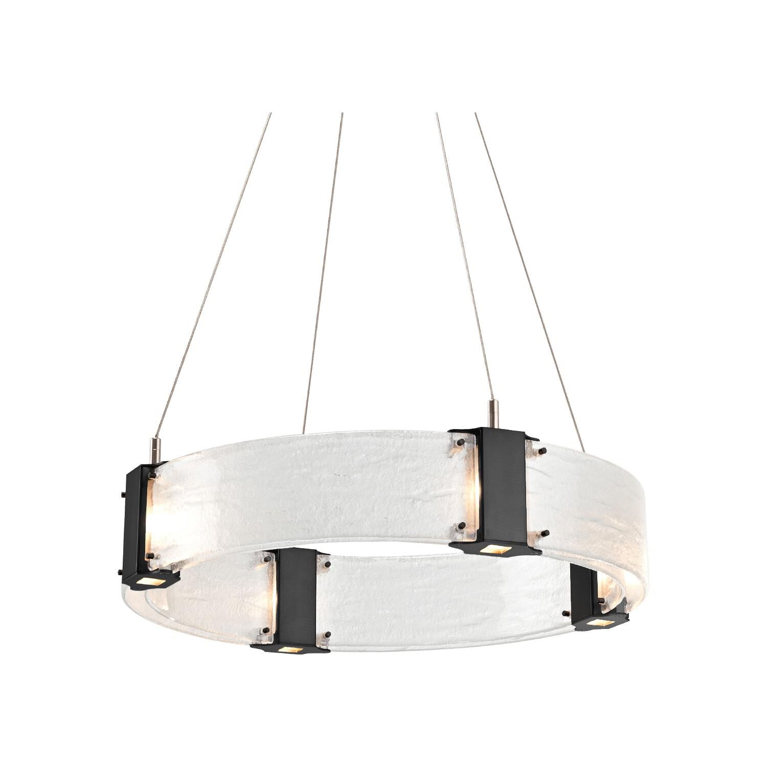 Shown in Matte Black finish and Clear Granite glass