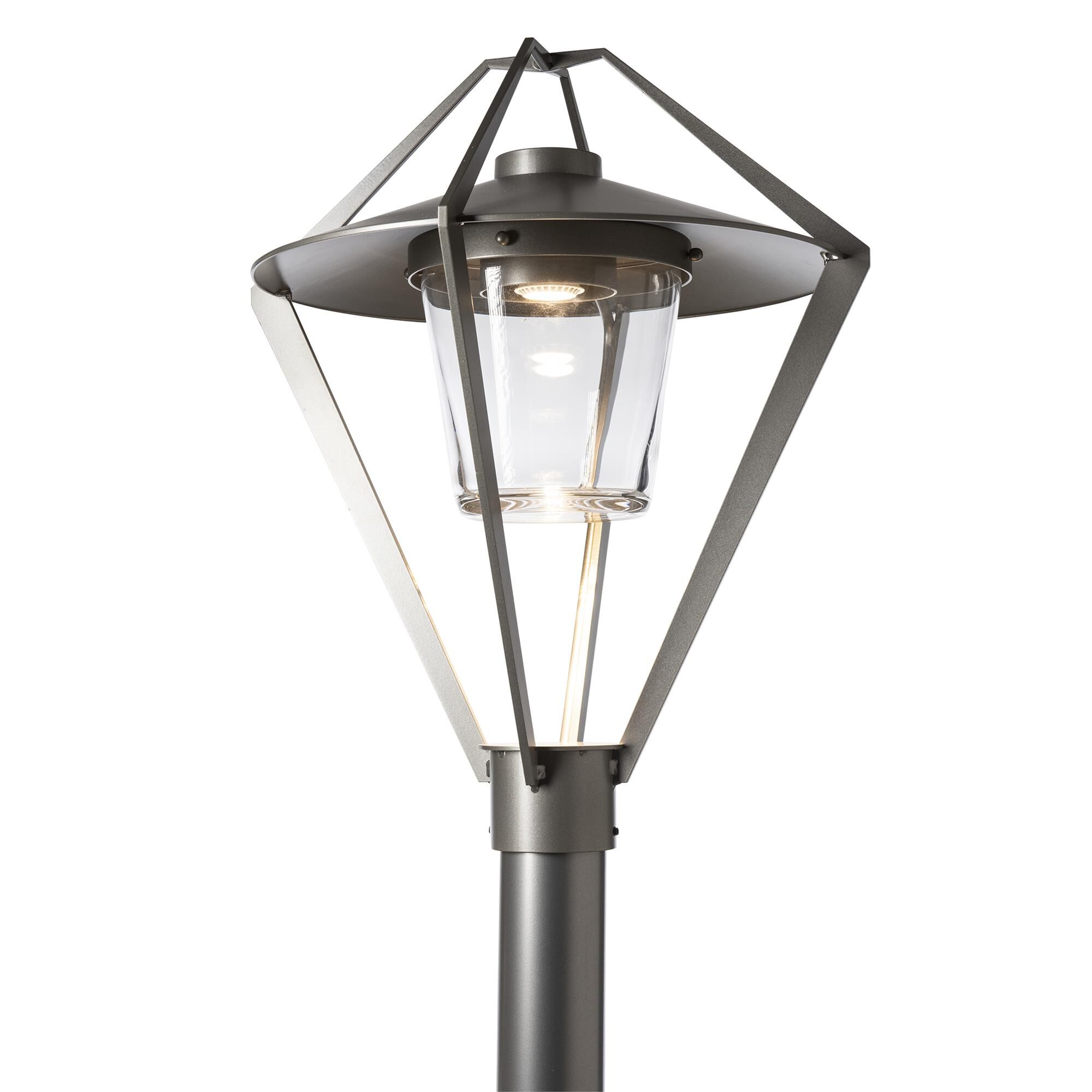 Shown in Coastal Burnished Steel finish and Clear glass