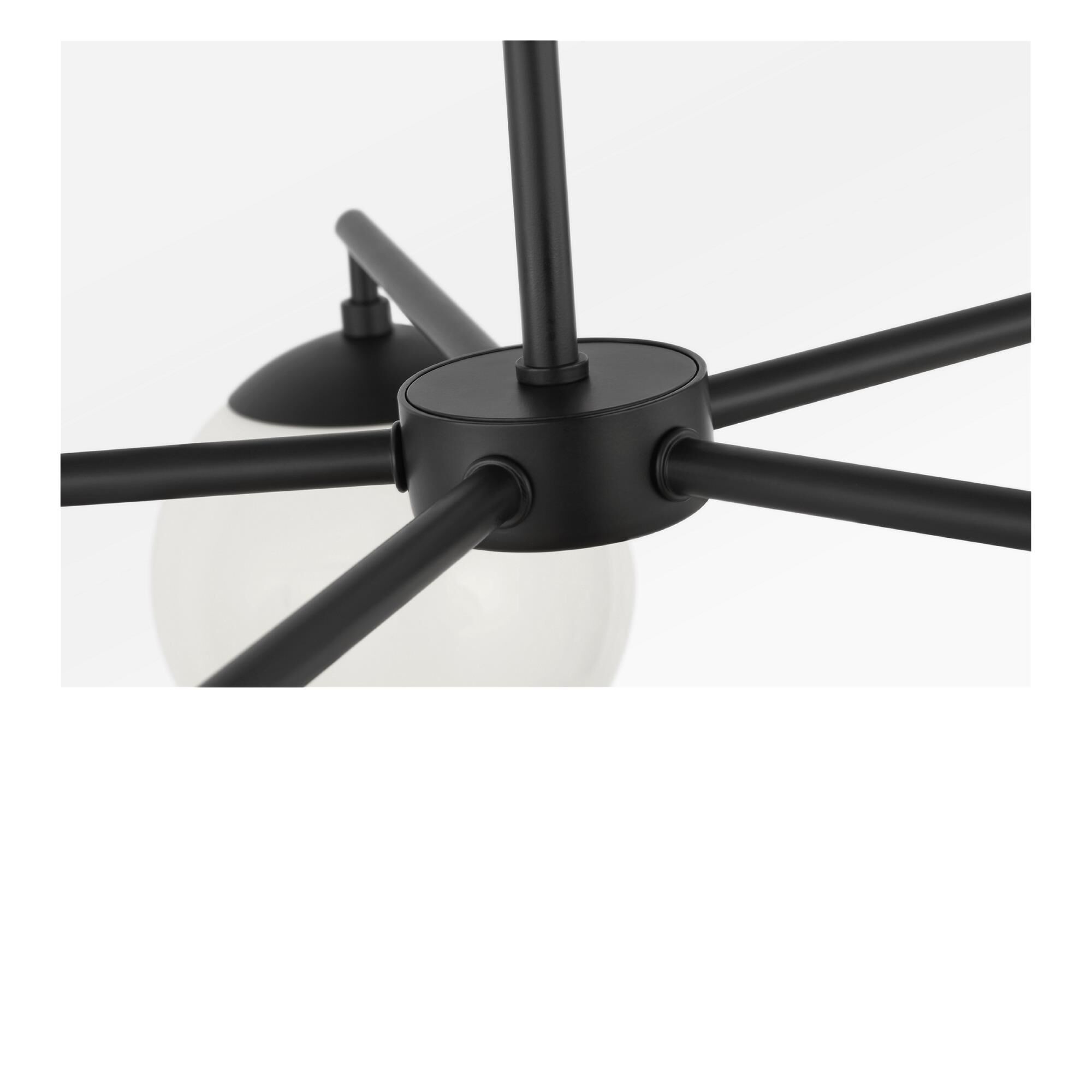 Shown in Midnight Black finish and Clear White glass