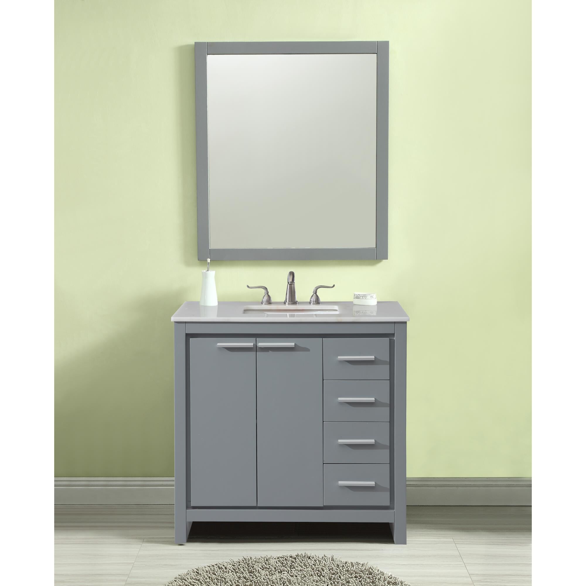 Shown in Grey finish