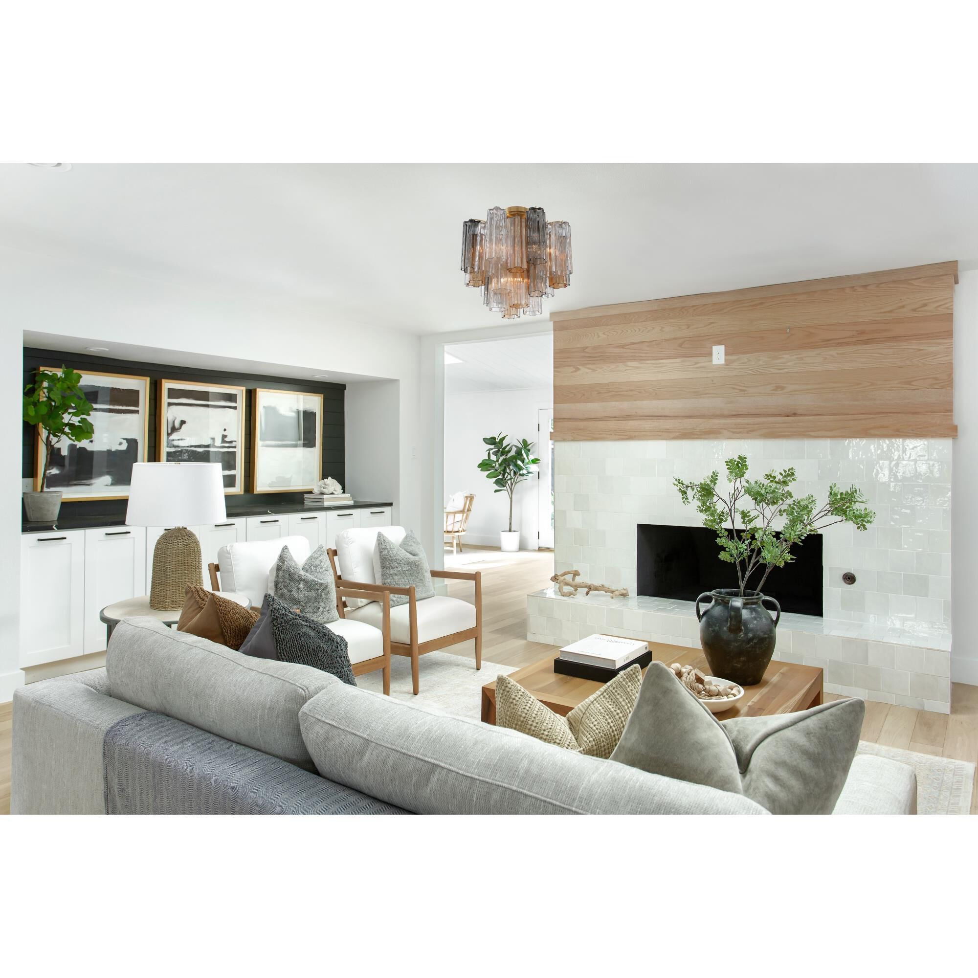 Addis 18 Inch Semi Flush Mount by Crystorama